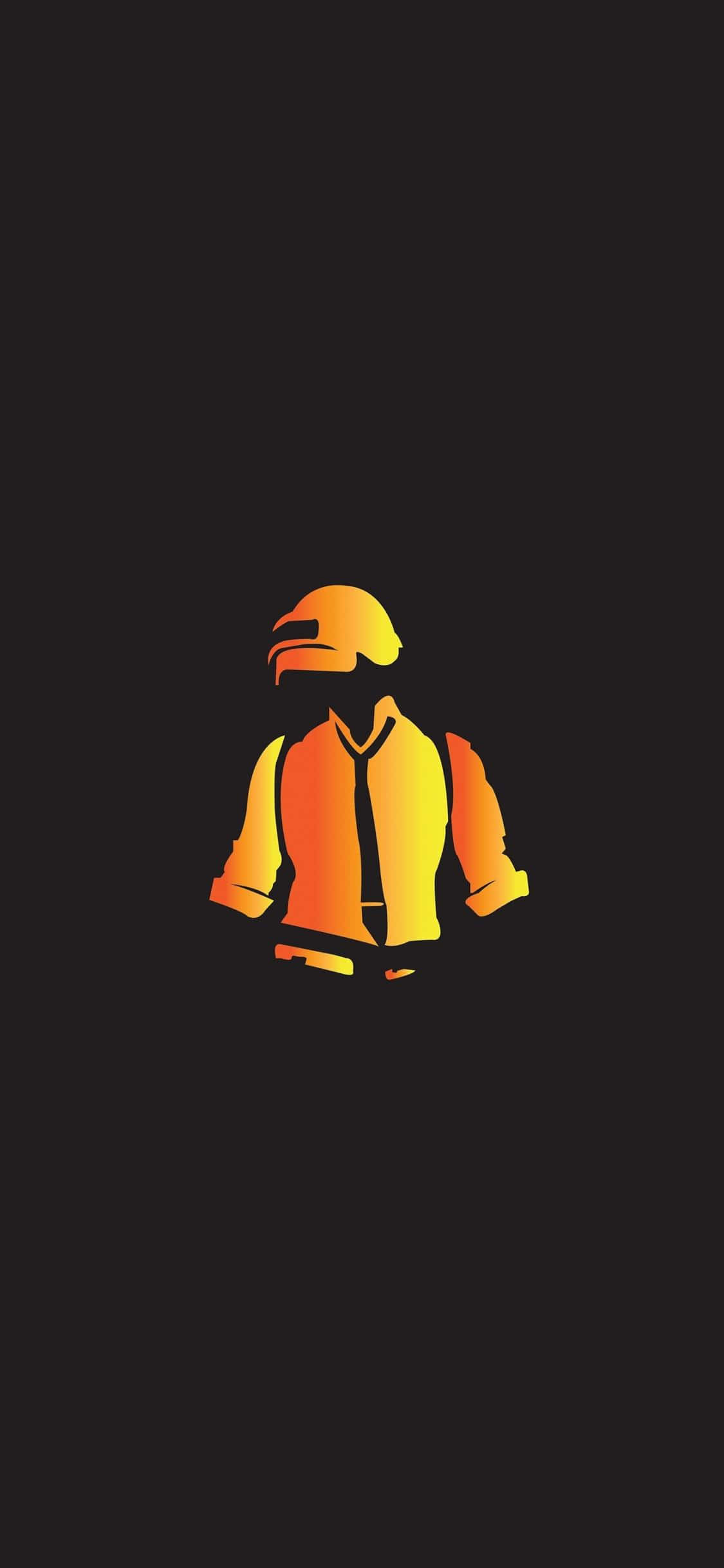 Gul og oransje vektorkunst PUBG iPhone Bakgrunner