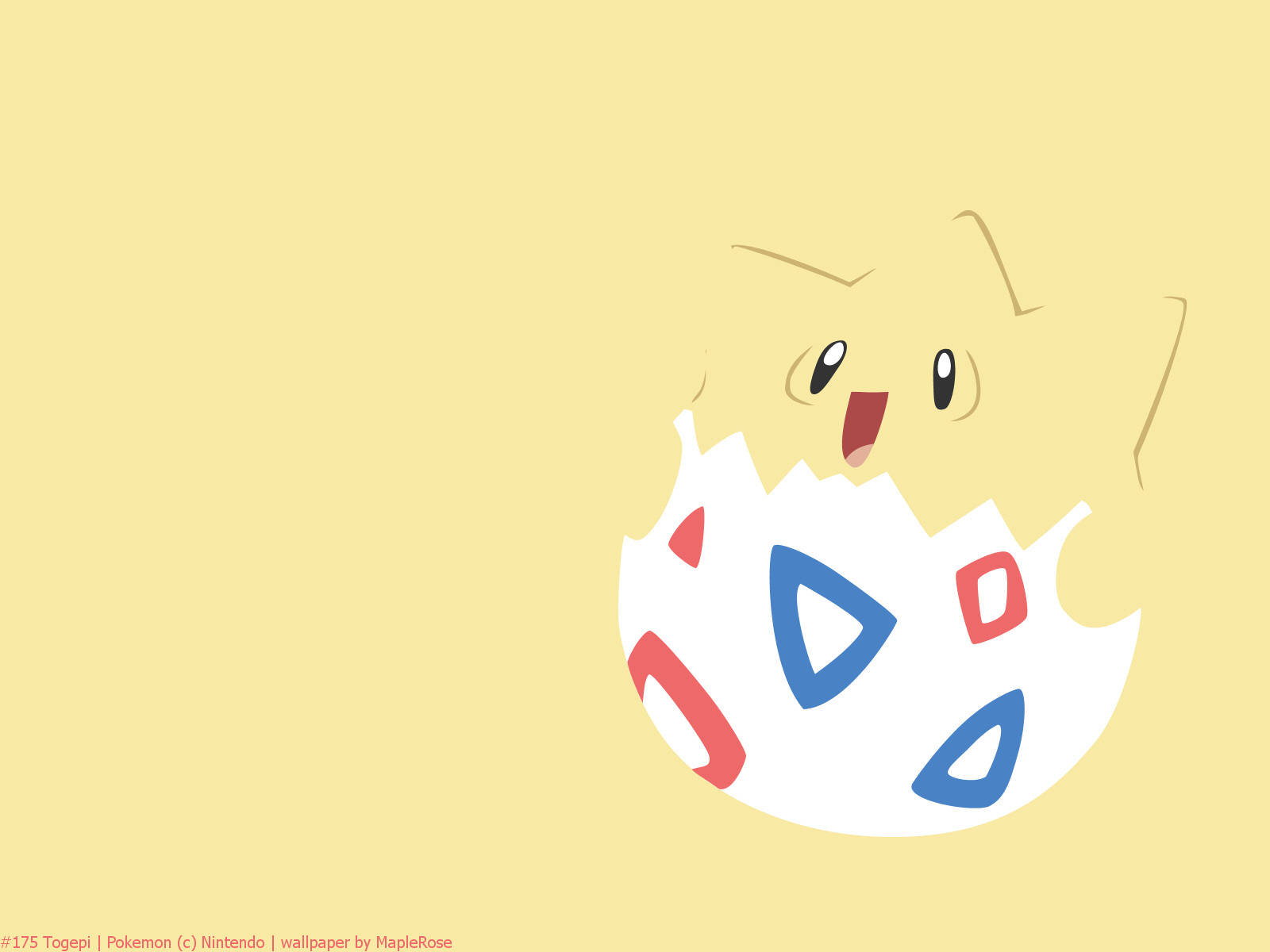 Gul Togepi Søt og Kul Pokemon Bakgrunner