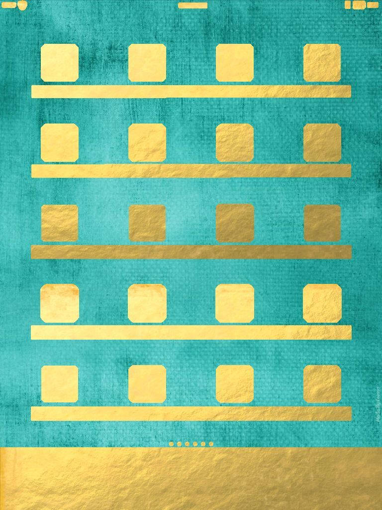 Gull og teal iPad Mini Bakgrunner