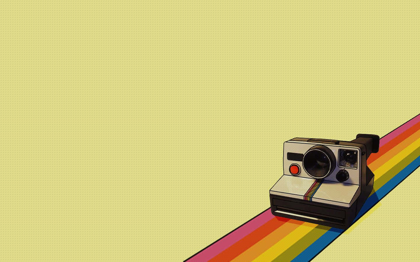 Gult pastell regnbue ikon Polaroid kamera bilde Bakgrunner