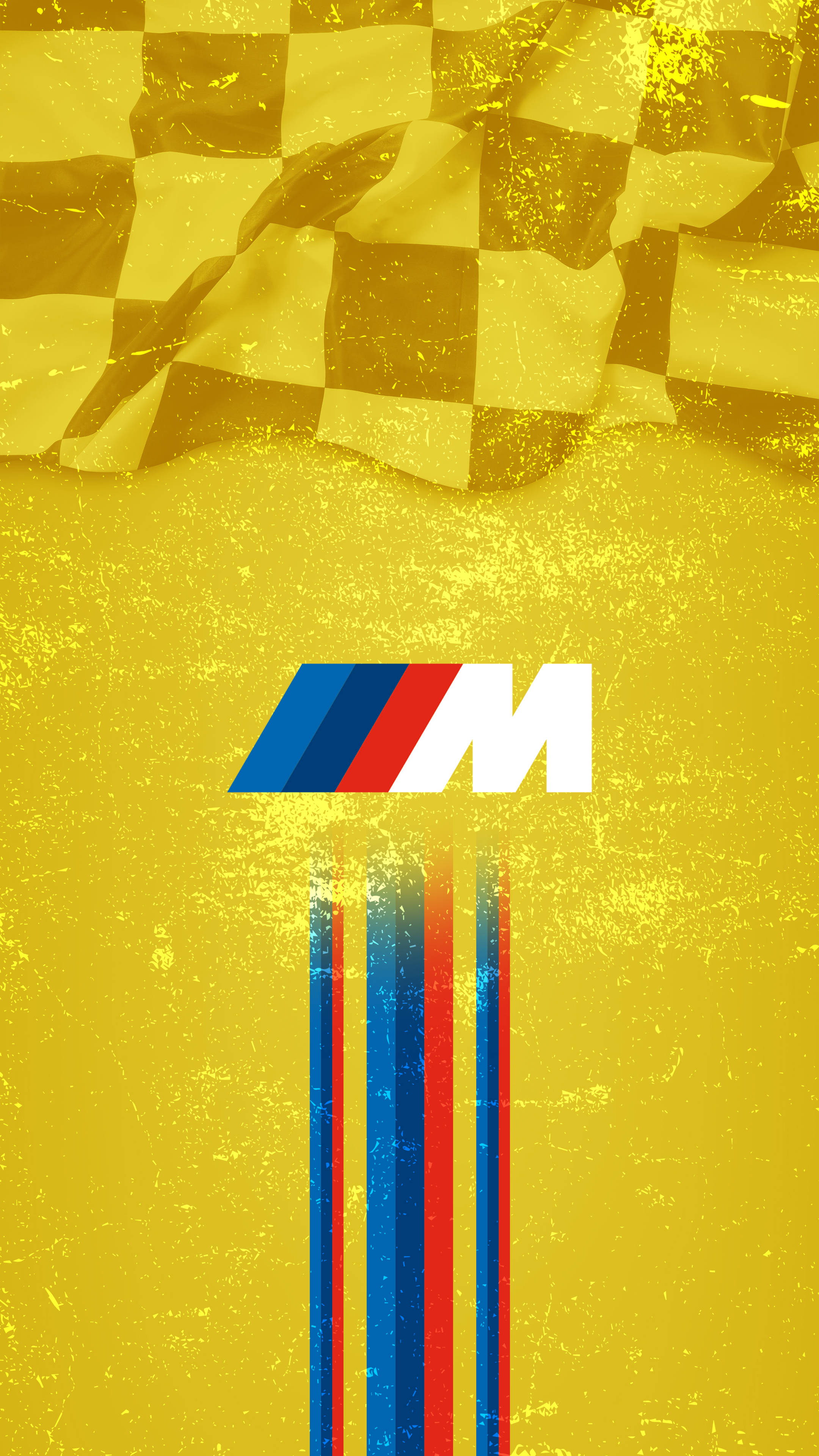 Gult raseflagg BMW M-logo Bakgrunner