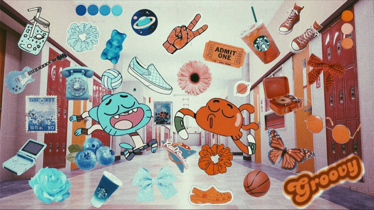Gumball Darwin klistremerker estetisk Bakgrunner