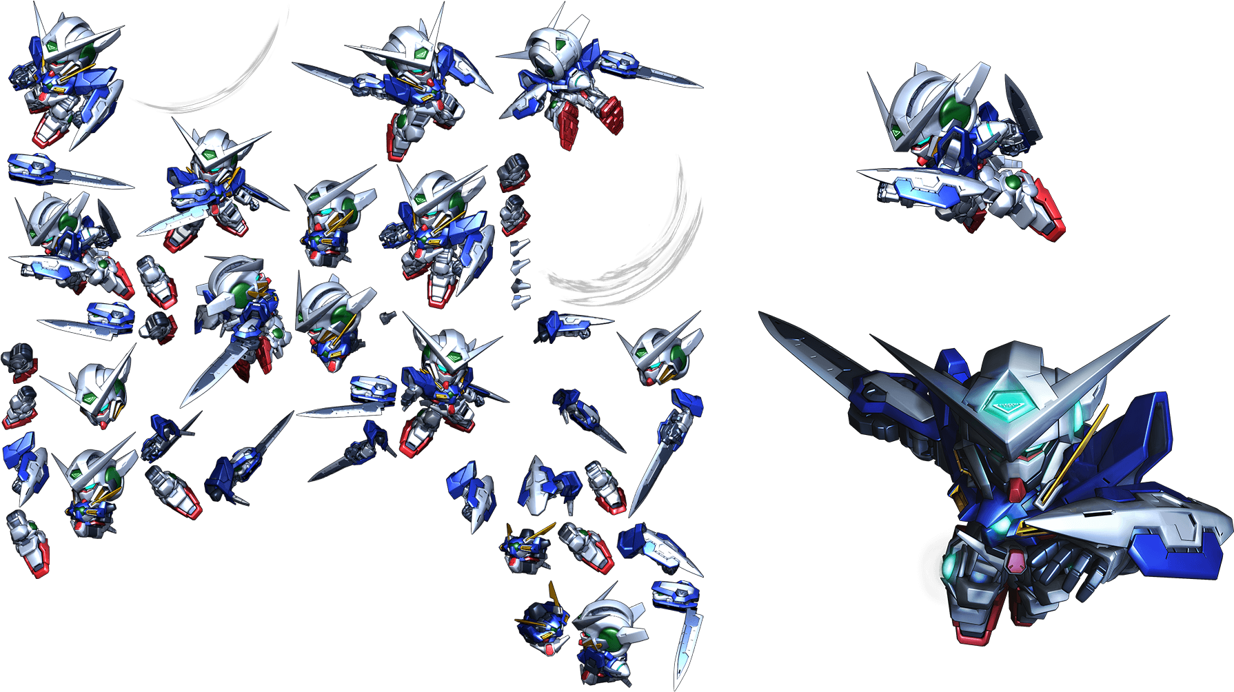 Gundam Mecha-kollasje Bakgrunner