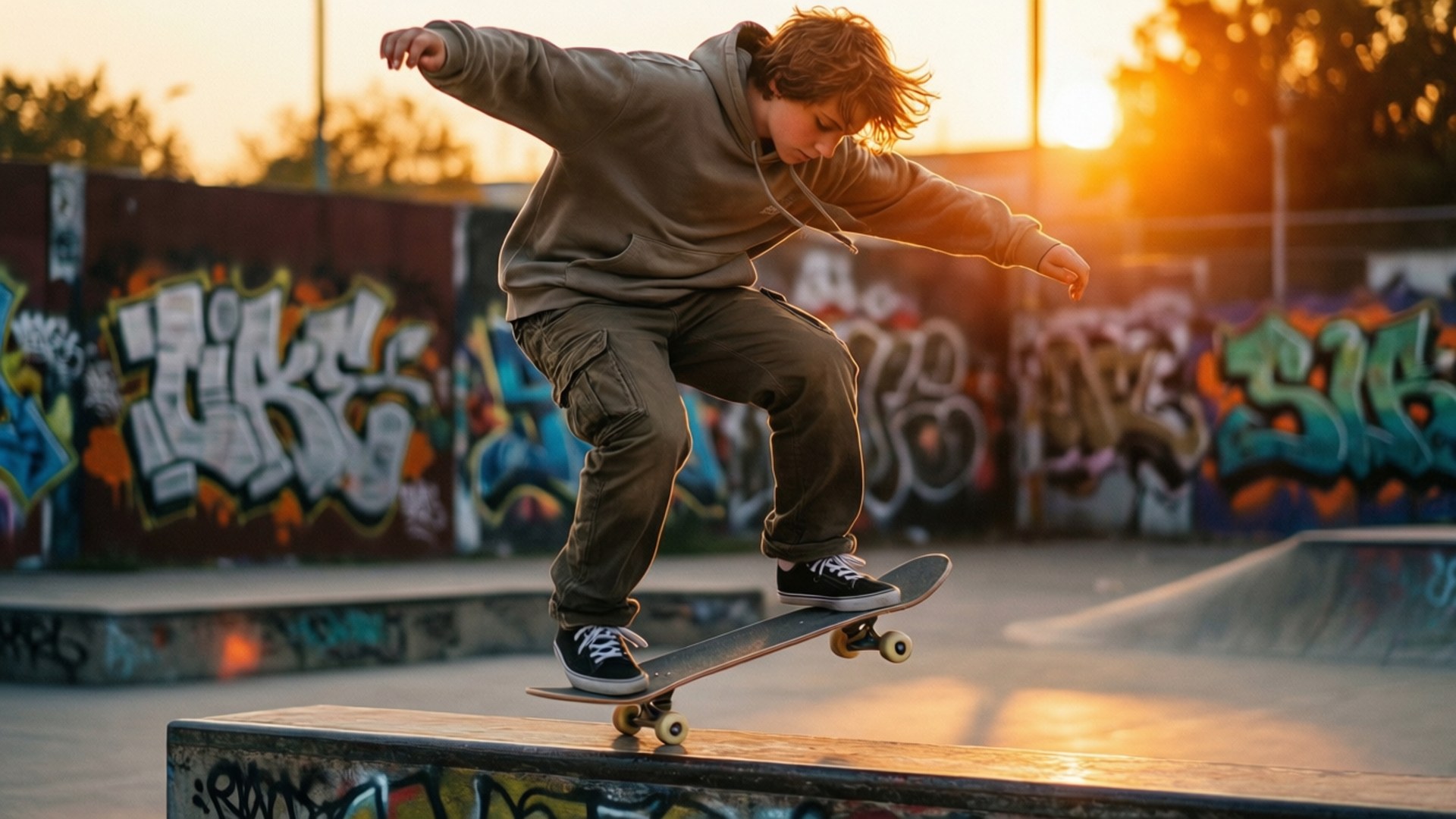 Gylden time kickflip Bakgrunner