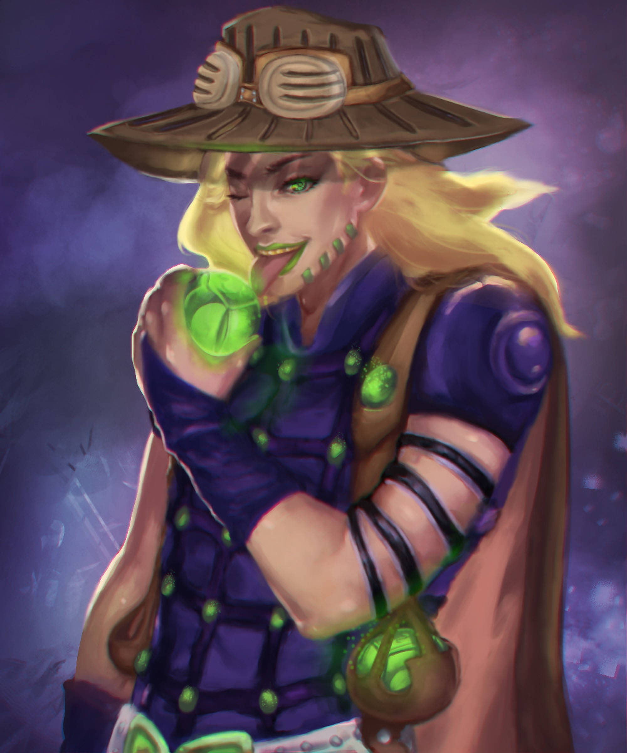 Gyro Zeppeli som stikker ut tungen Bakgrunner