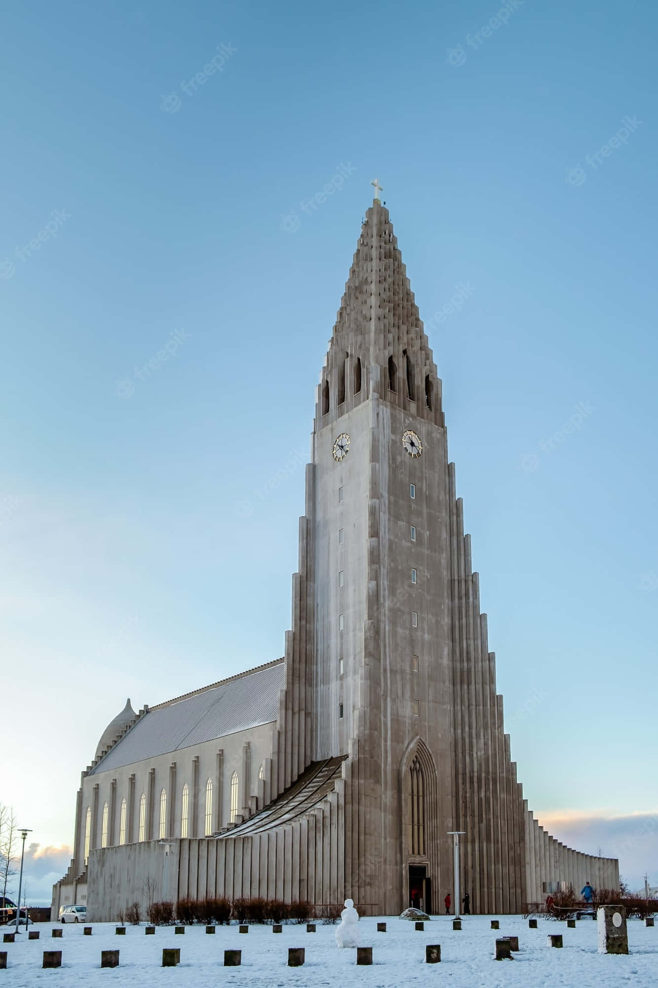 Hallgrimskirkja i sentrum Bakgrunner