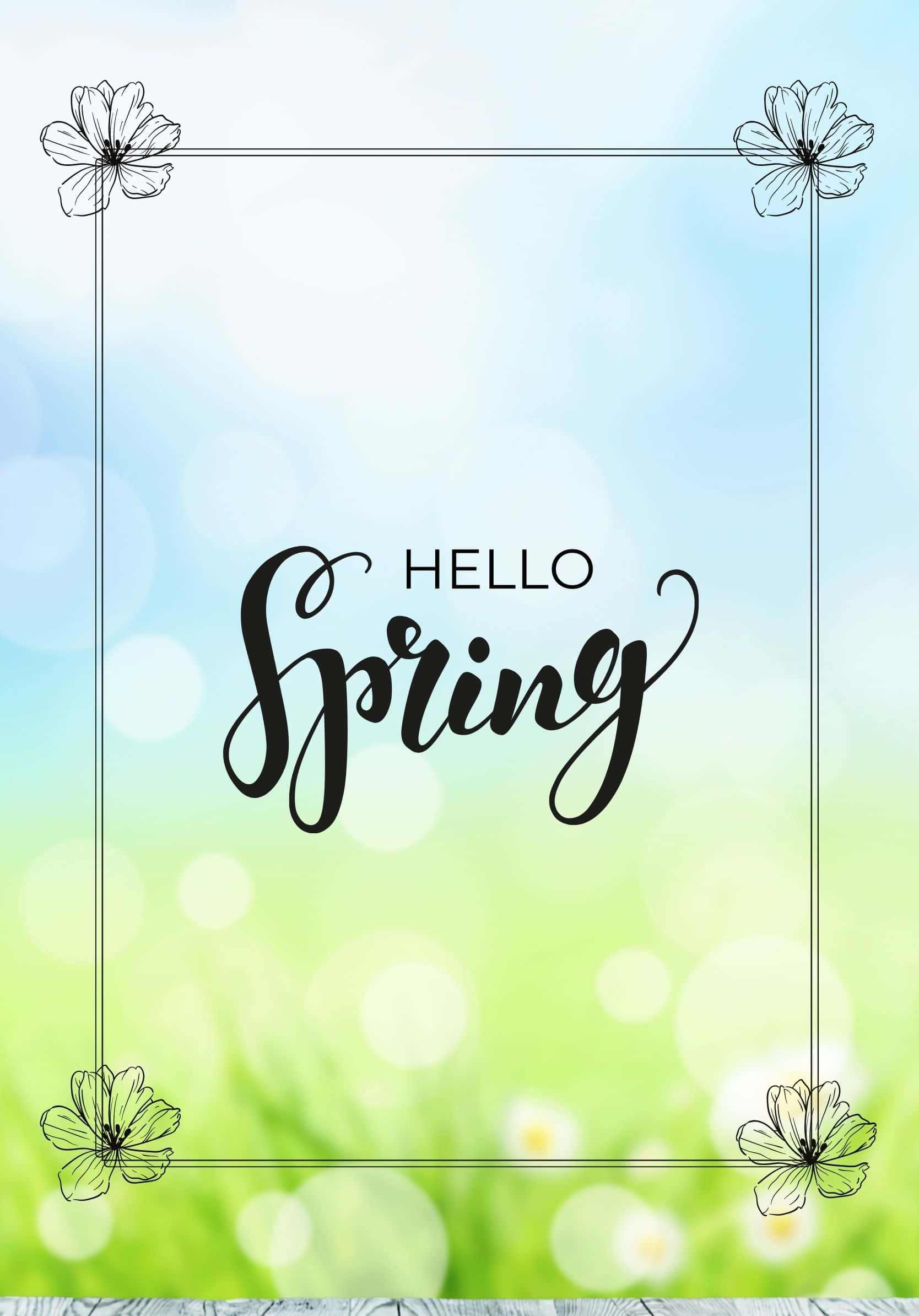 Hallo Best Spring Tåkete Portrettbakgrunn Bakgrunner