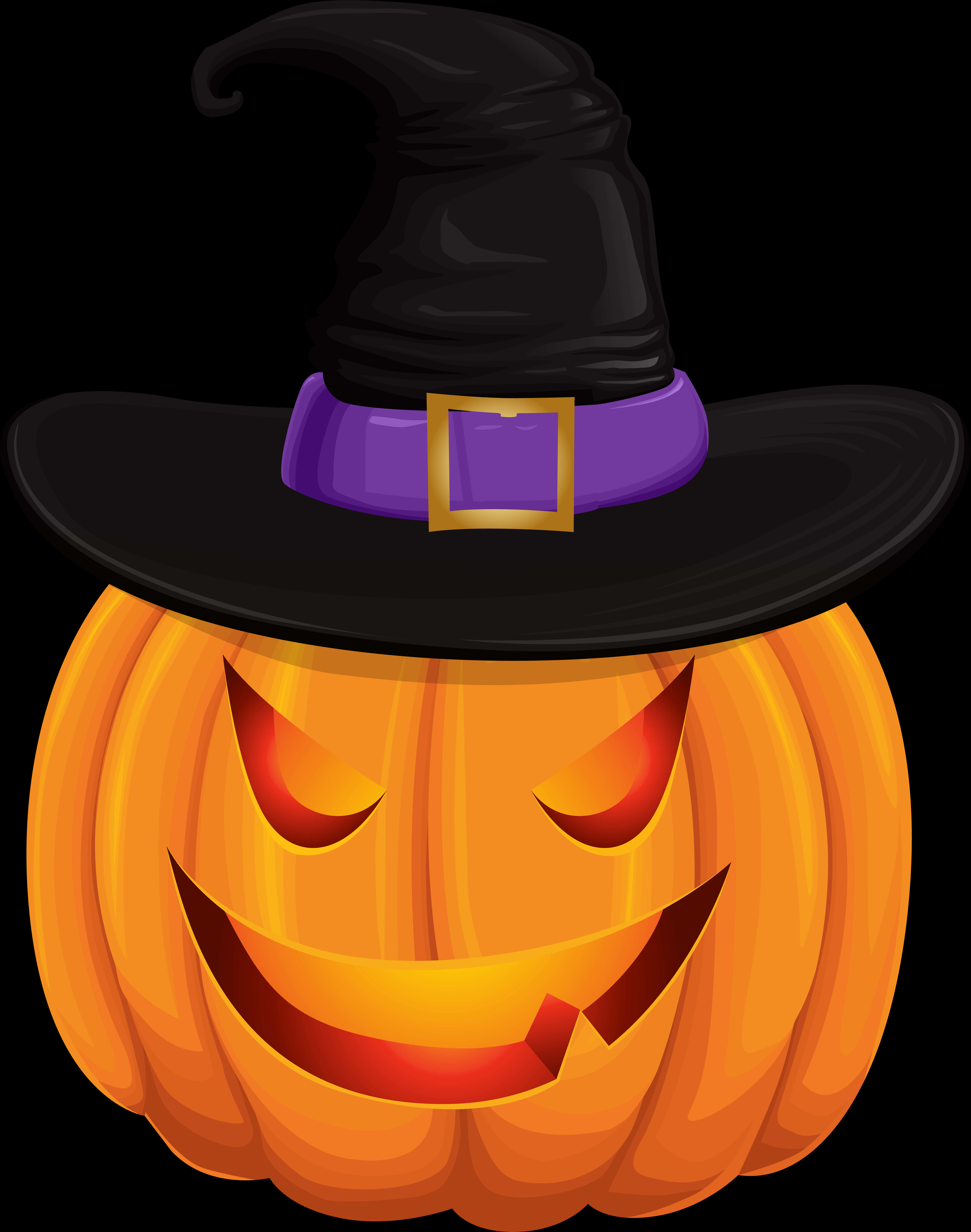 Halloween-gresskar med heksehatt Bakgrunner