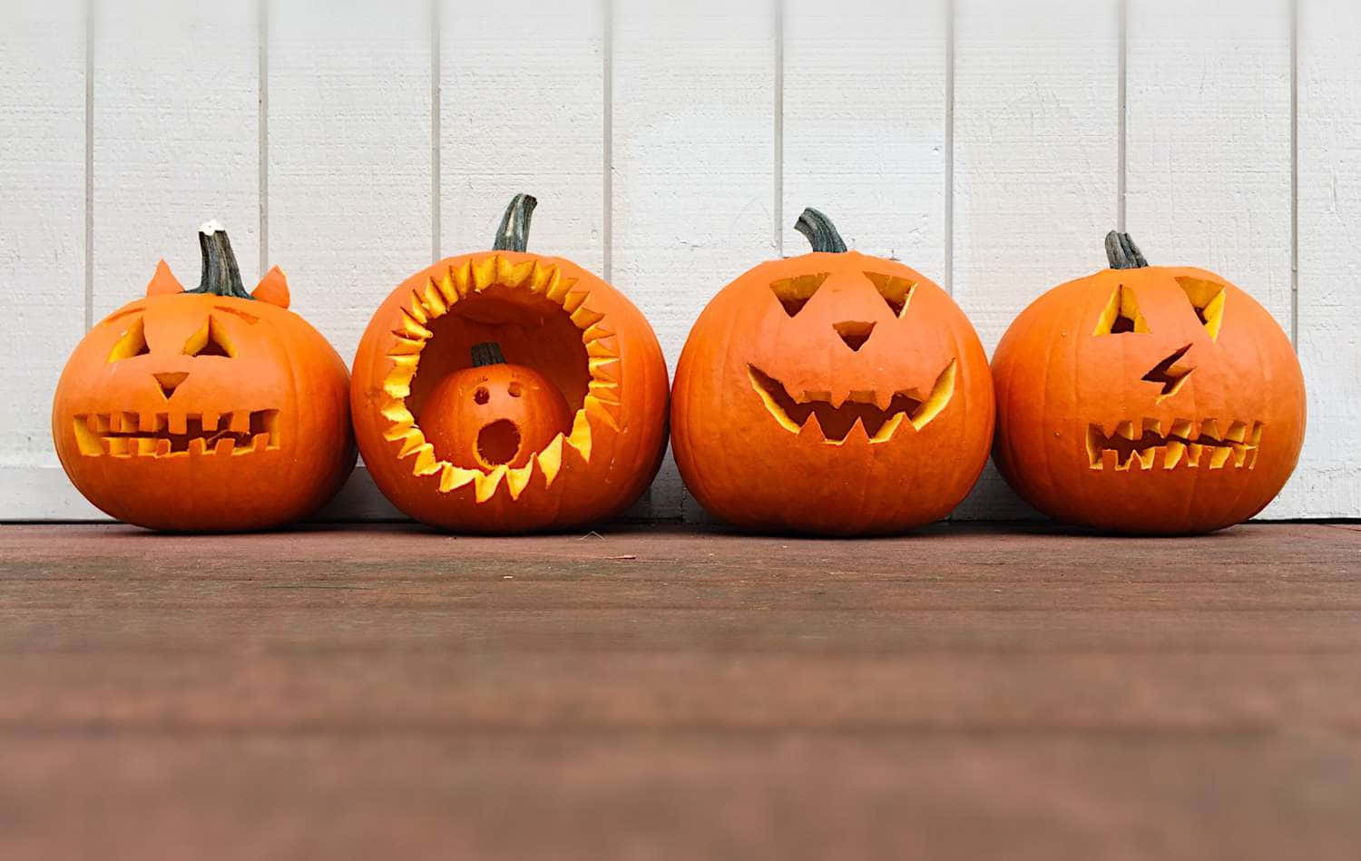 Halloween-gresskar søt utskjæringsbilde Bakgrunner