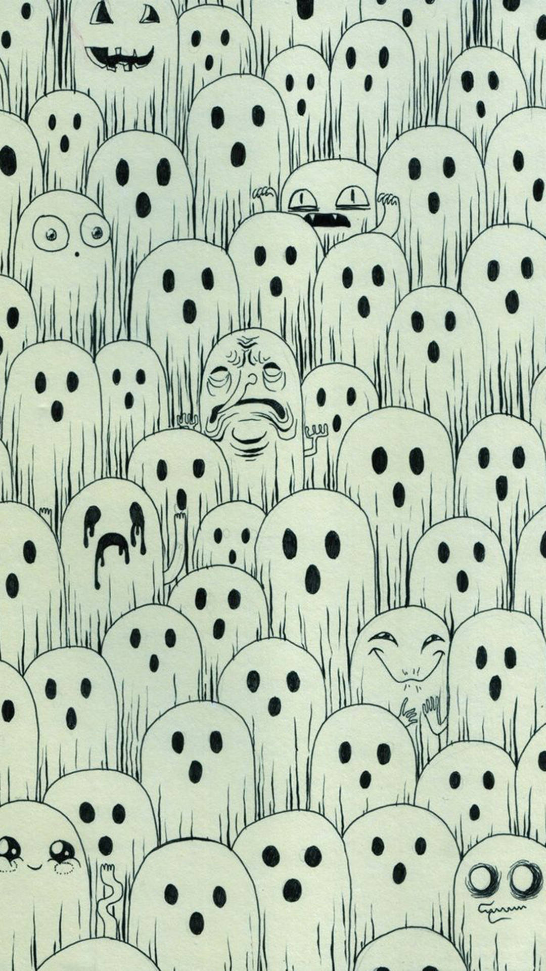 Halloween Grunge Spøkelser Bakgrunner