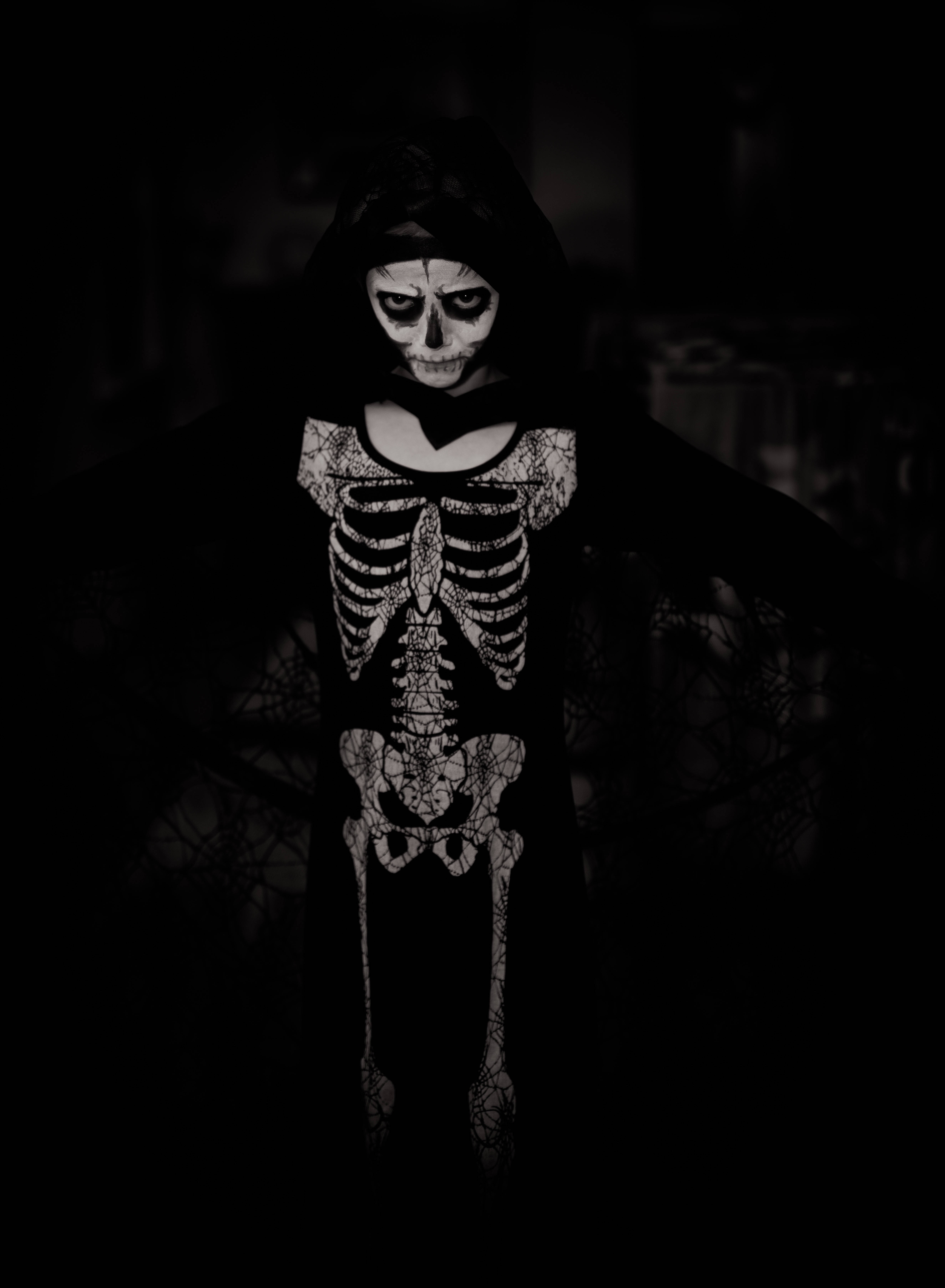 Halloween-kostyme skjelett Bakgrunner