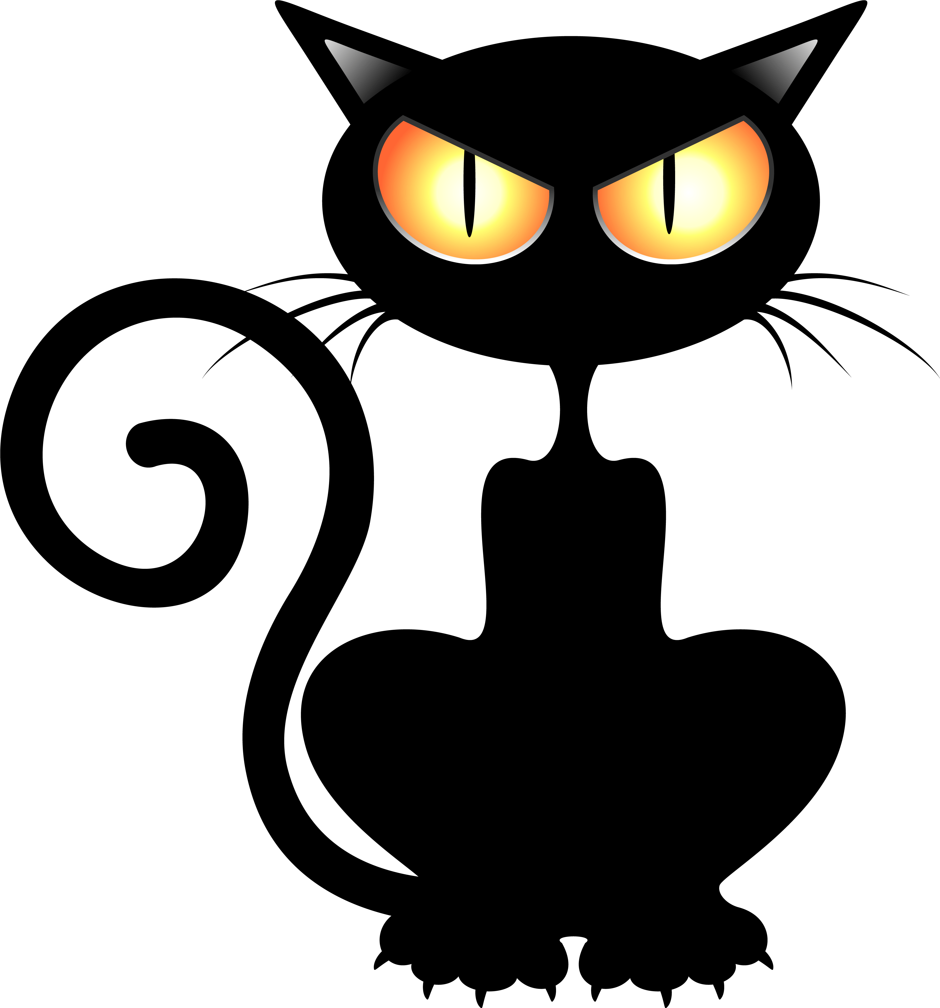 Halloween svart katt silhuett Bakgrunner