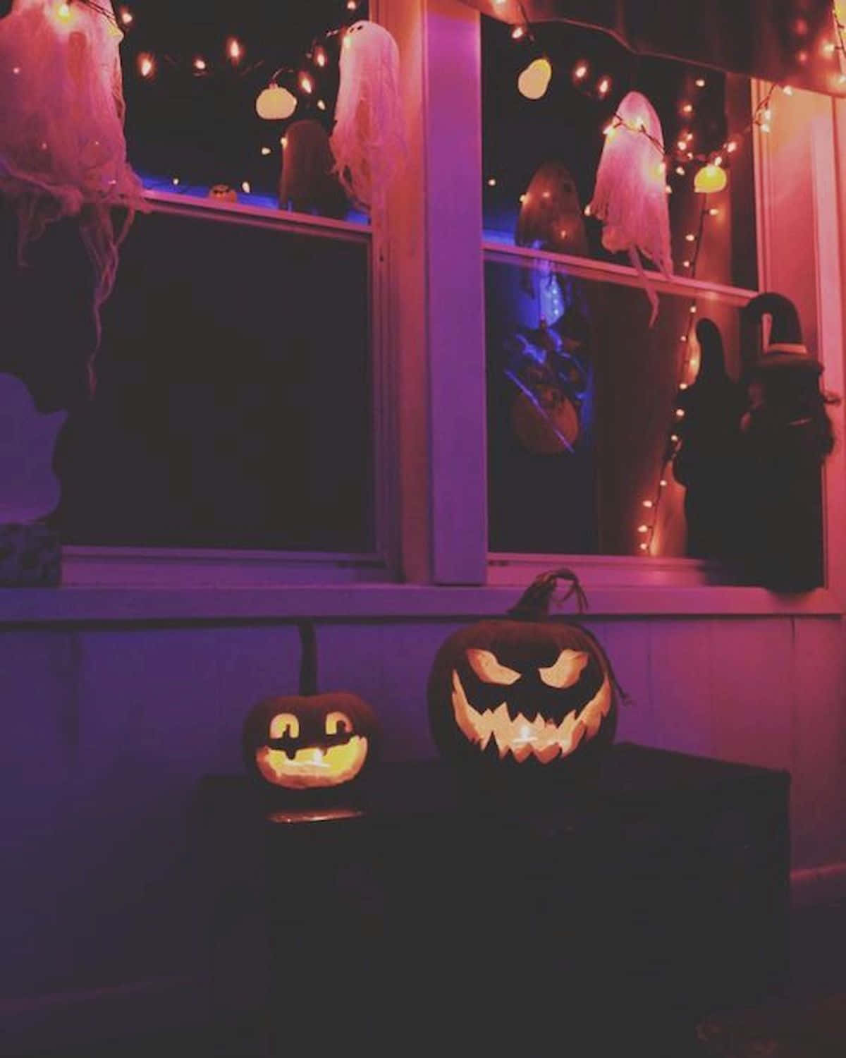 Halloween Tumblr Aesthetic Gresskar Hjem Lanterne Bakgrunner