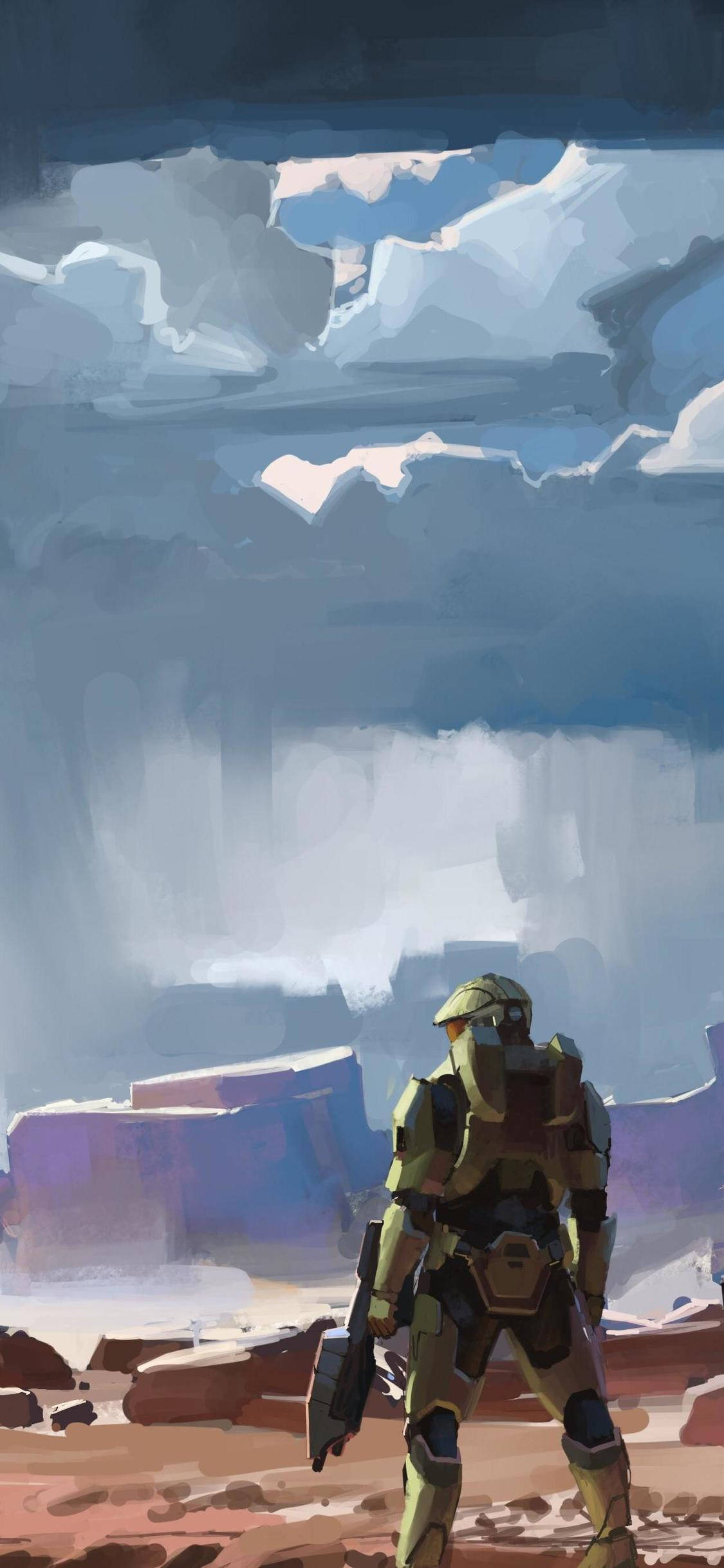 Halo Infinite Digital Kunst Bakgrunner