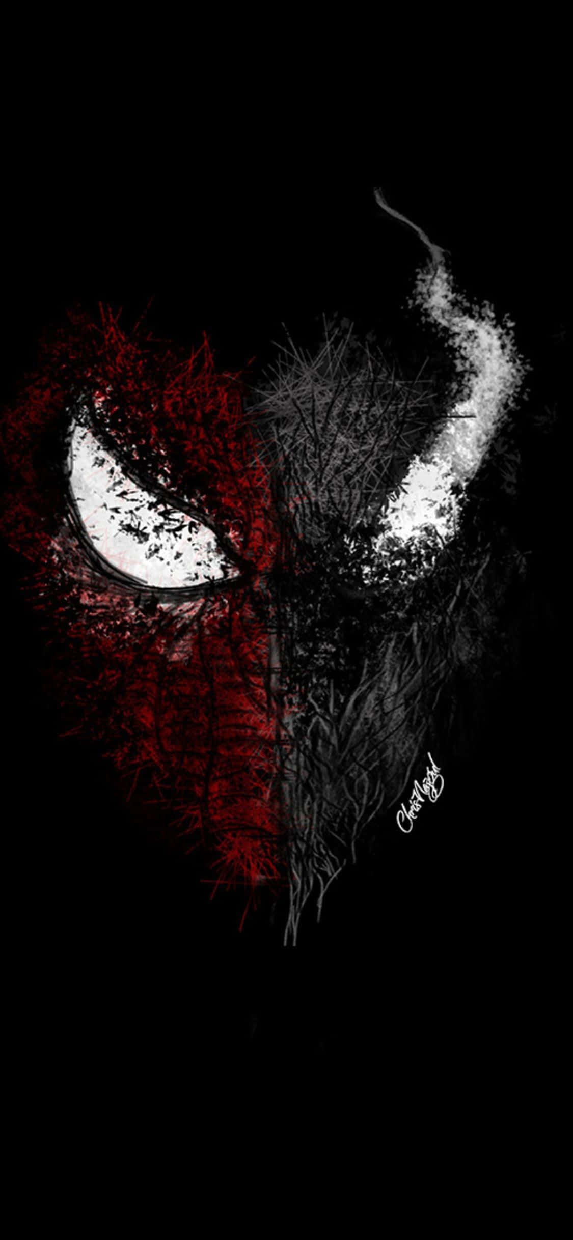 Halv Venom og Spiderman abstrakt Bakgrunner