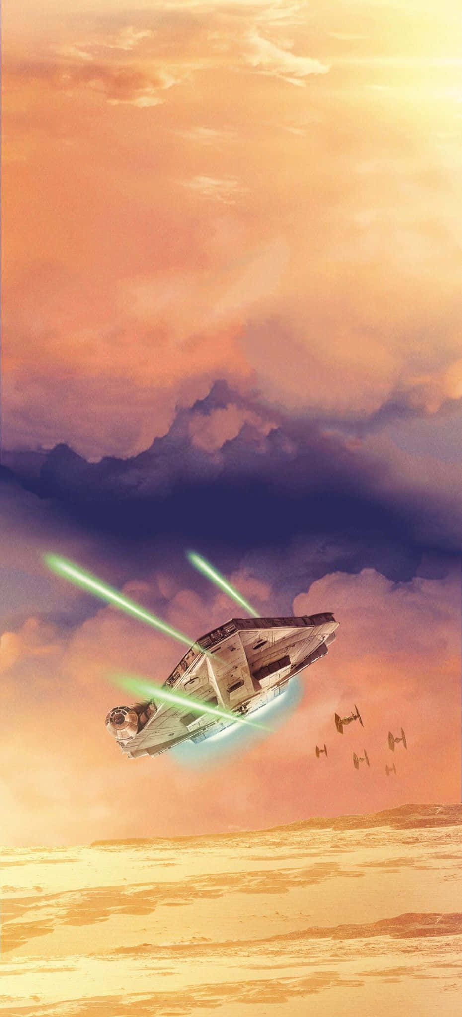 Han Solo og Chewbacca i Solo: A Star Wars Story Bakgrunner