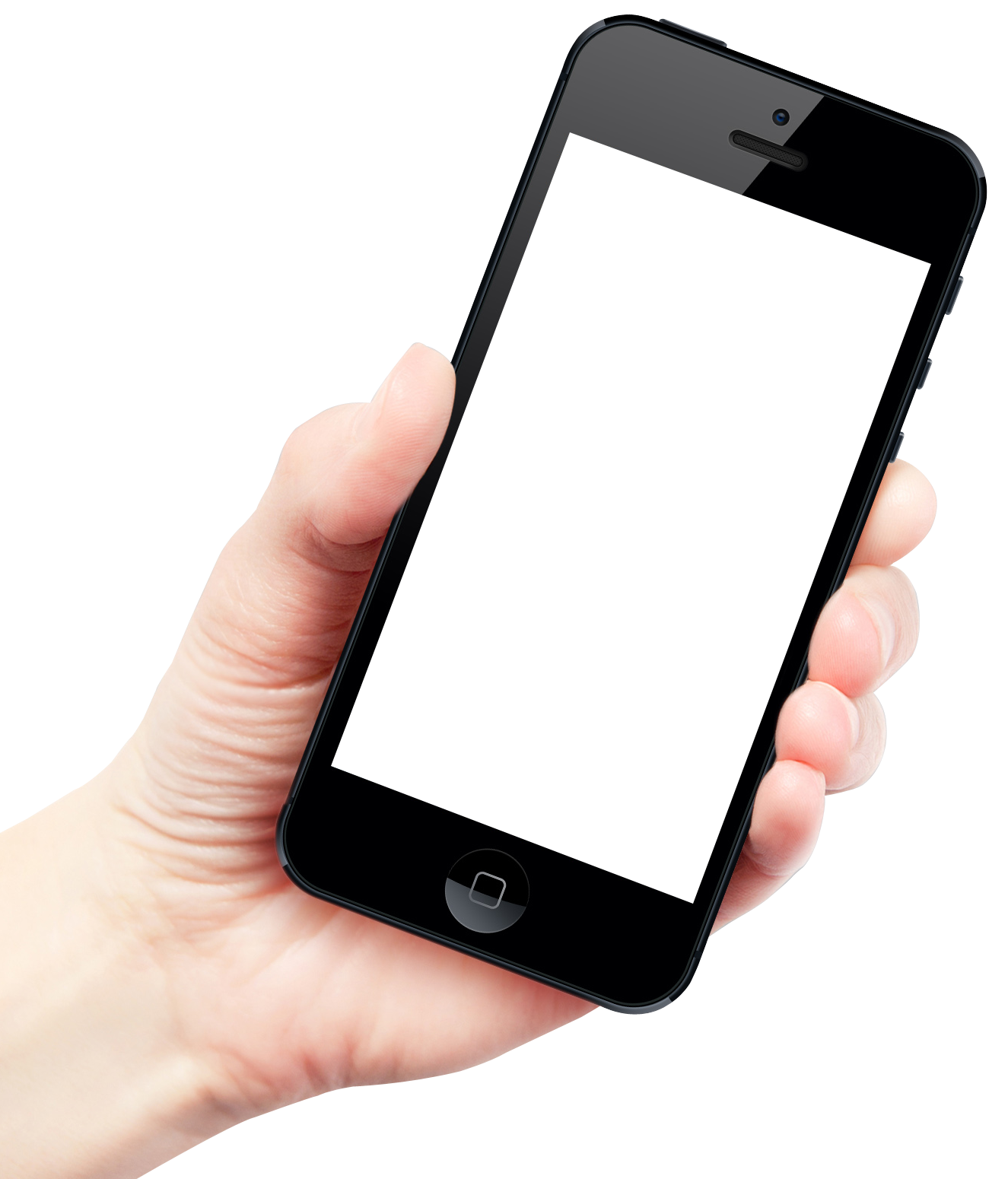 Hånd som holder svart smarttelefon-mockup Bakgrunner