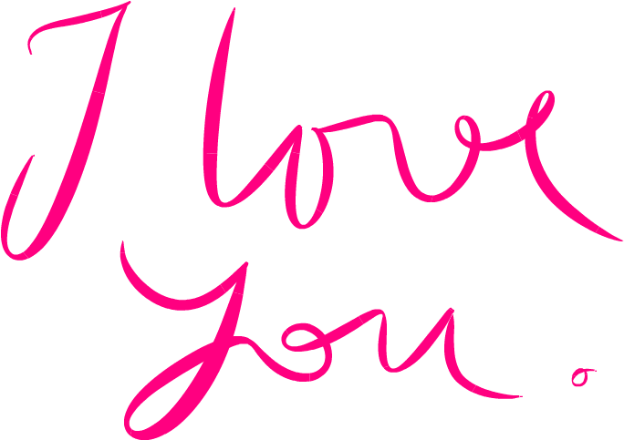 Håndskrevet I Love You-skrift Bakgrunner