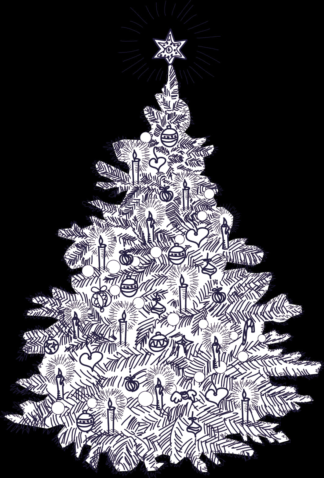 Håndtegnet juletreillustrasjon Bakgrunner