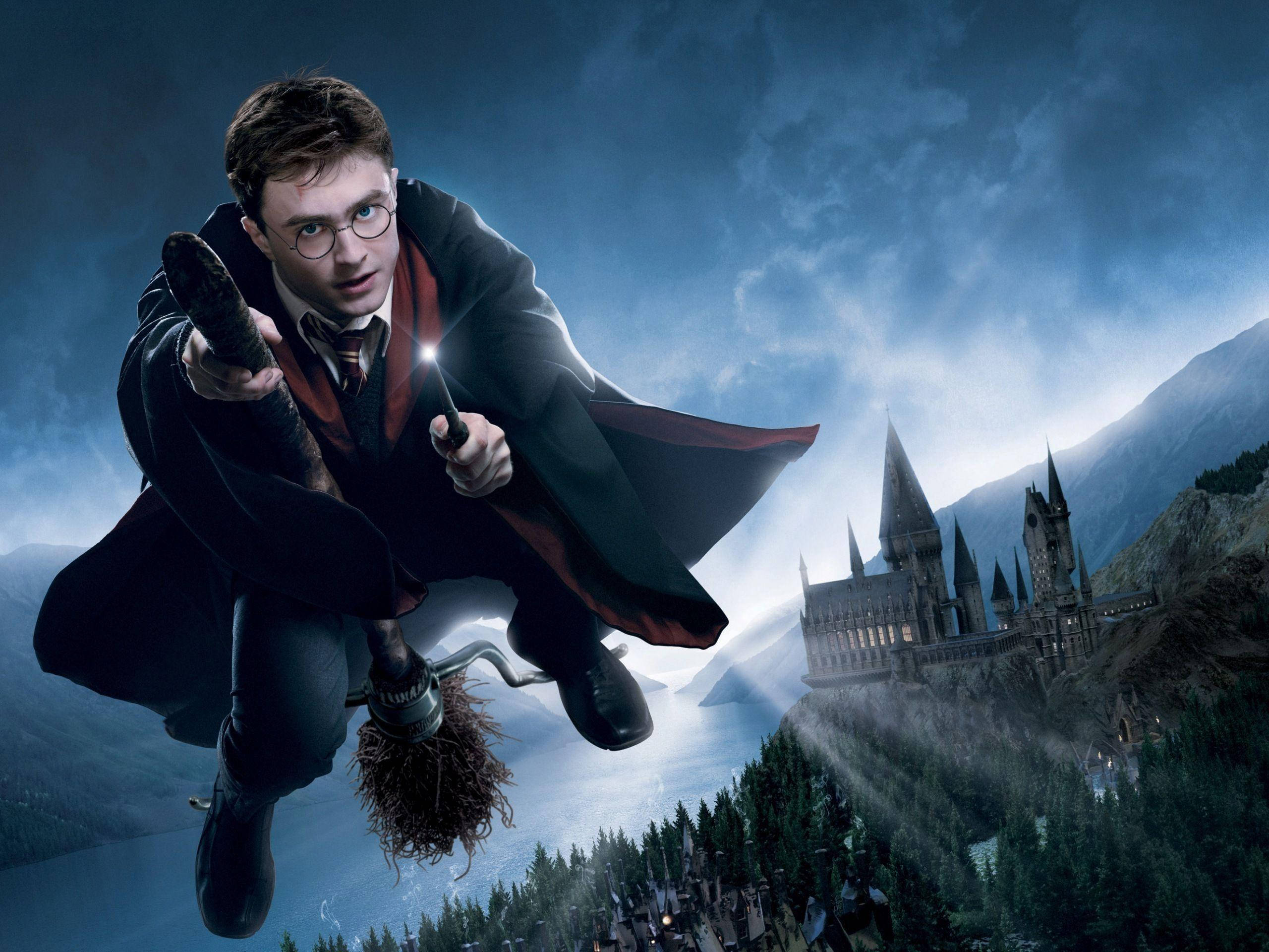Harry med tryllestav Harry Potter Laptop Bakgrunner