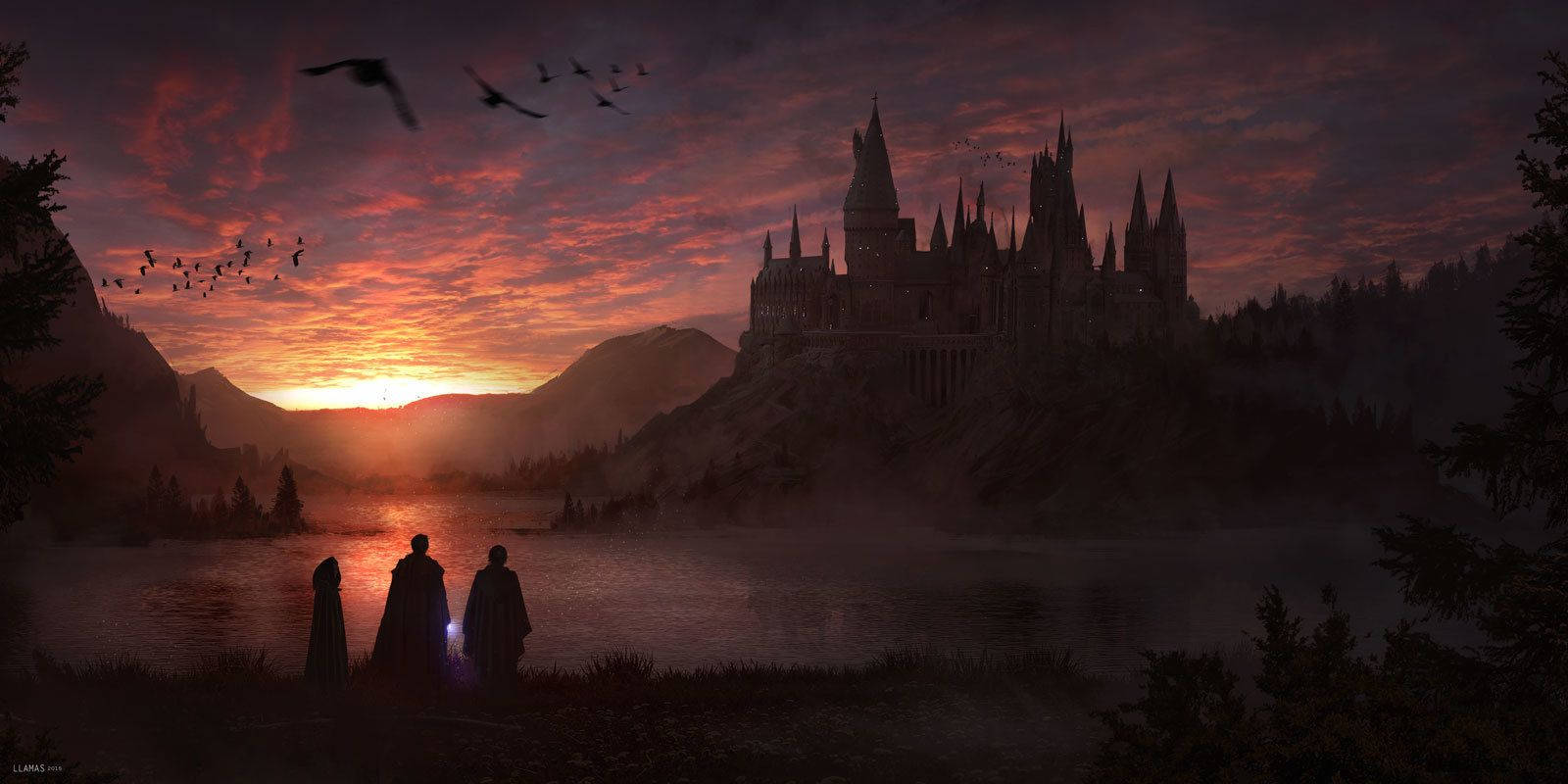 Harry Potter Aestetisk Gylne Trio Bakgrunner