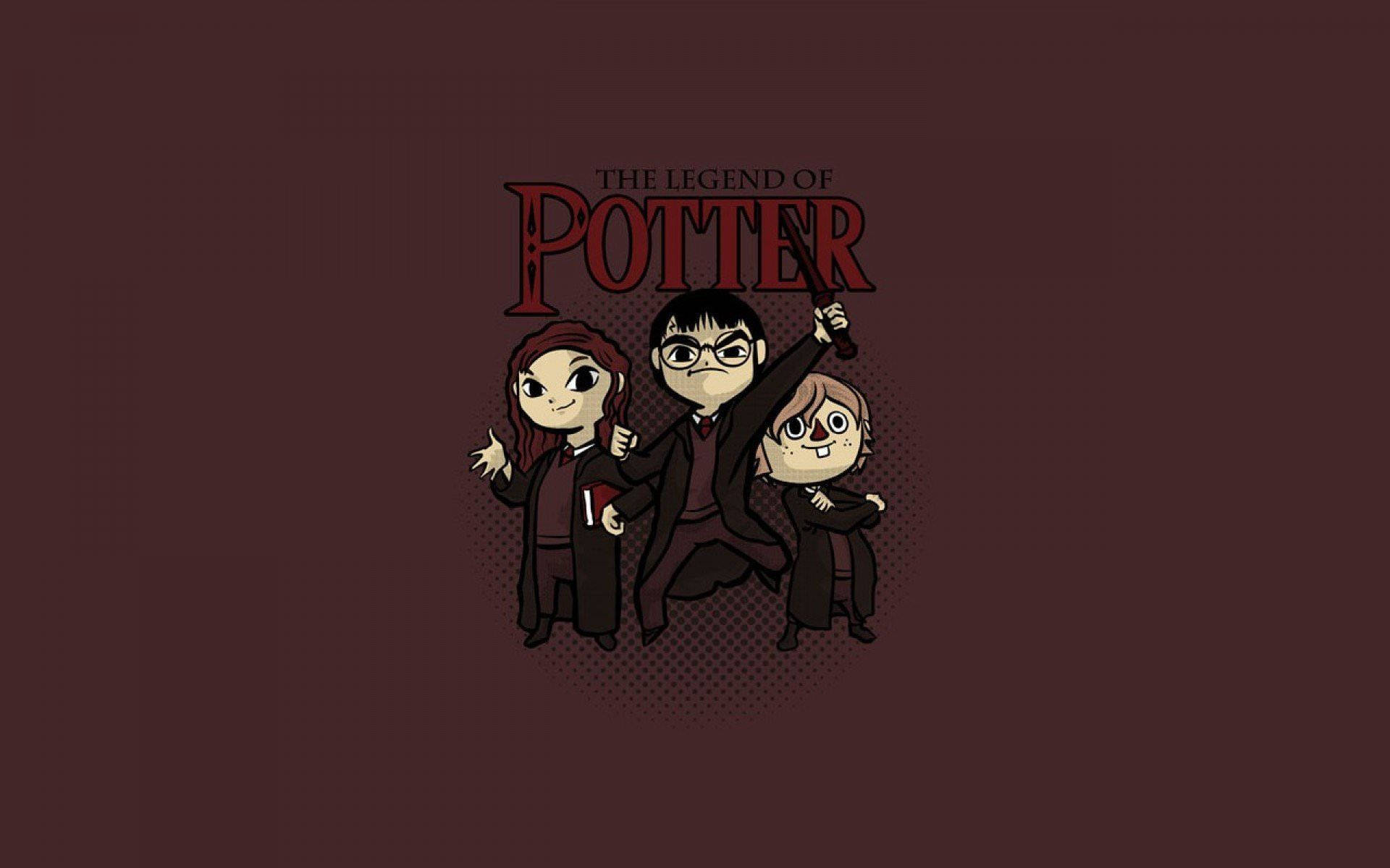 Harry Potter Animerte Gylne Trio Bakgrunner