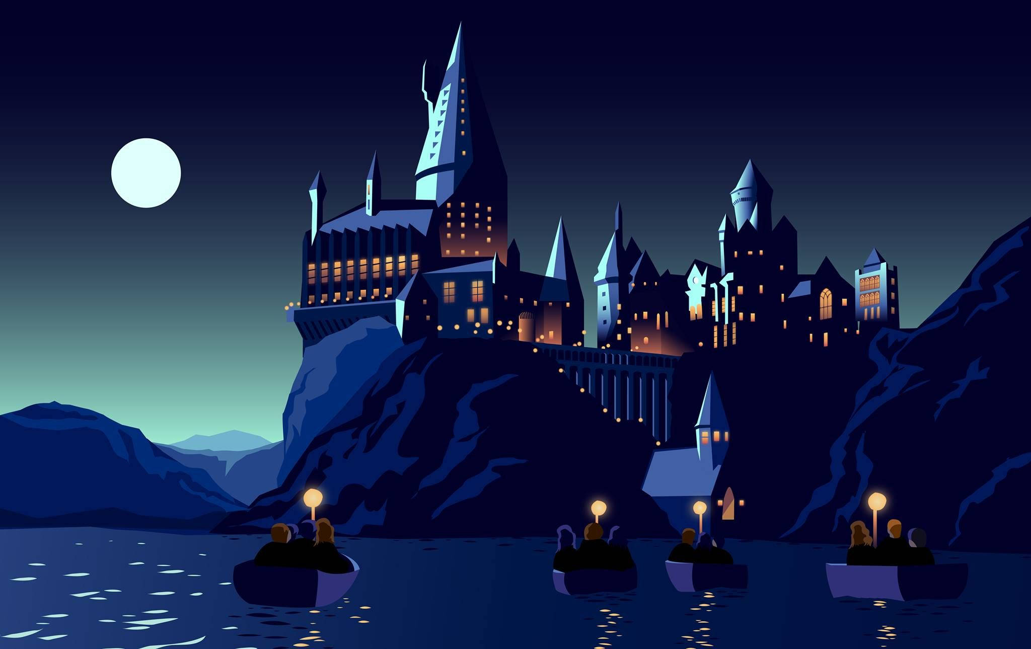 Harry Potter estetisk illustrert Galtvort Bakgrunner