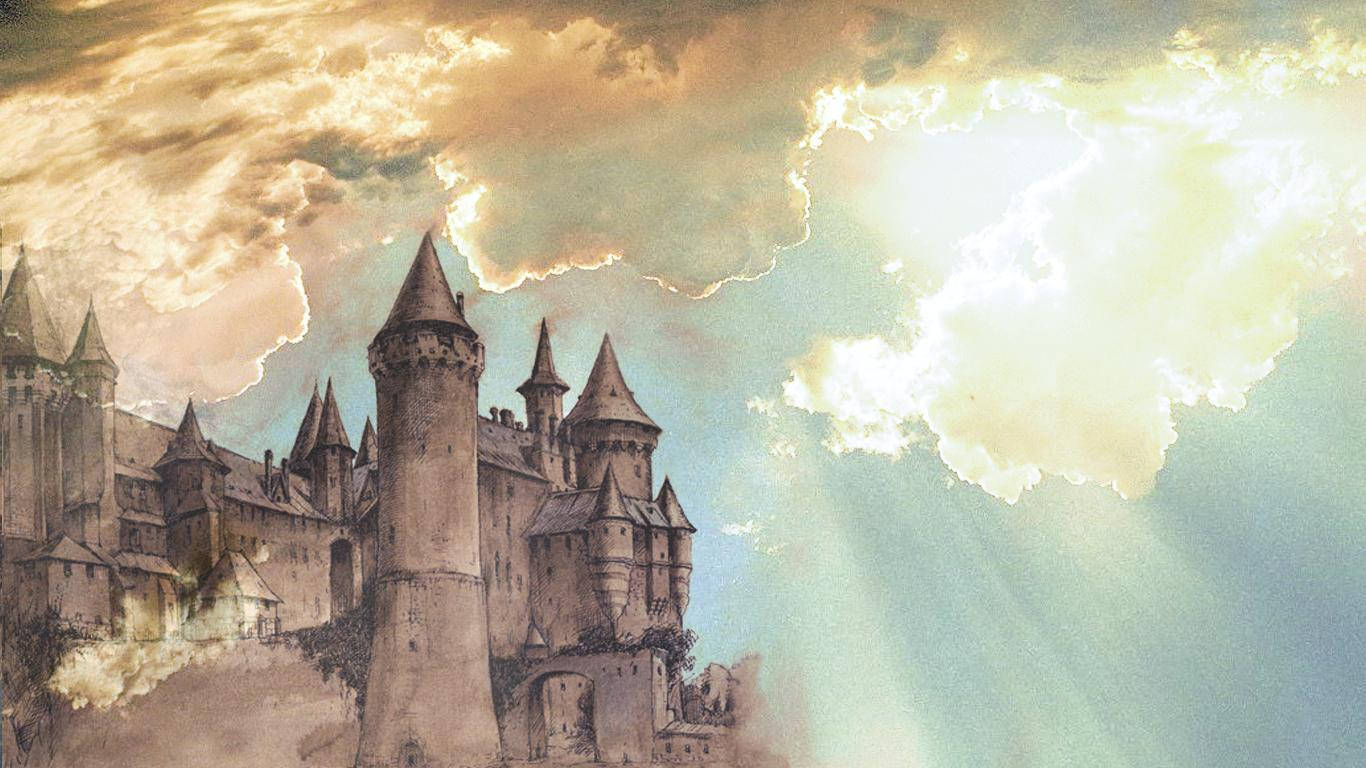 Harry Potter estetisk malt Galtvort. Bakgrunner