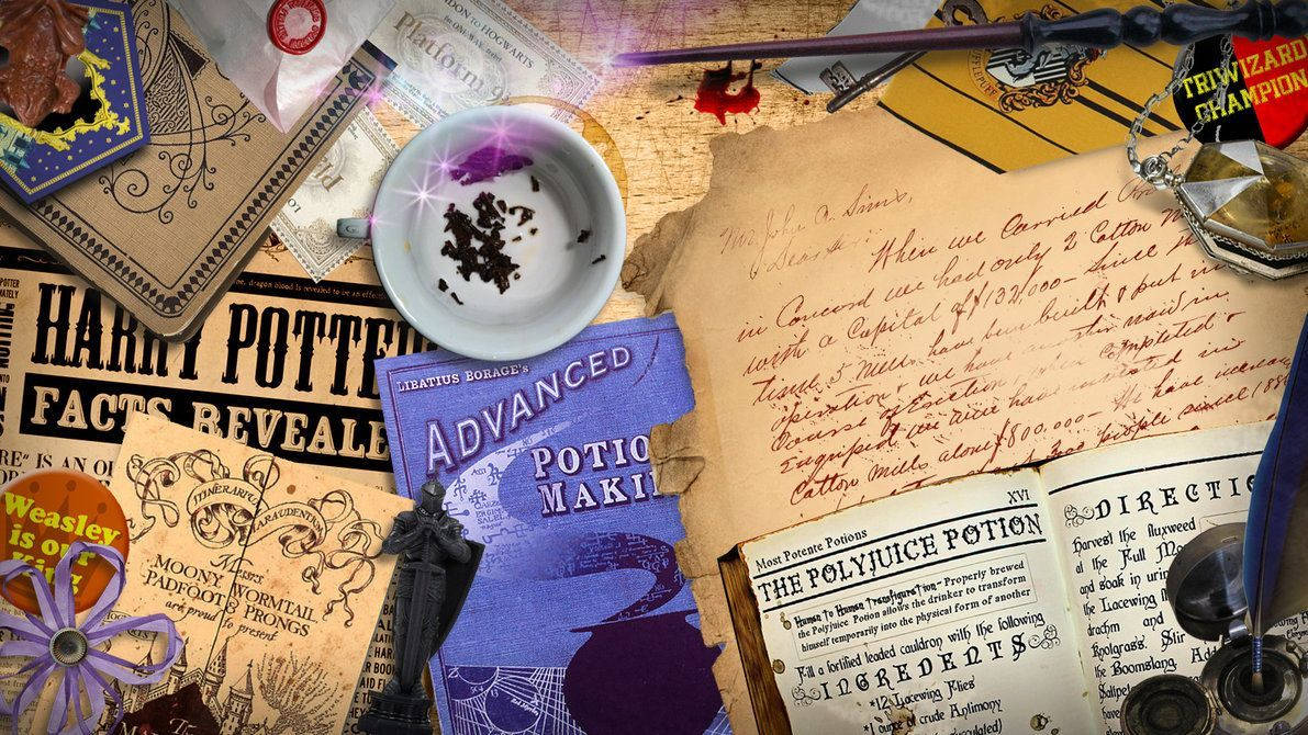 Harry Potter Estetisk Trylledrikkbok Bakgrunner