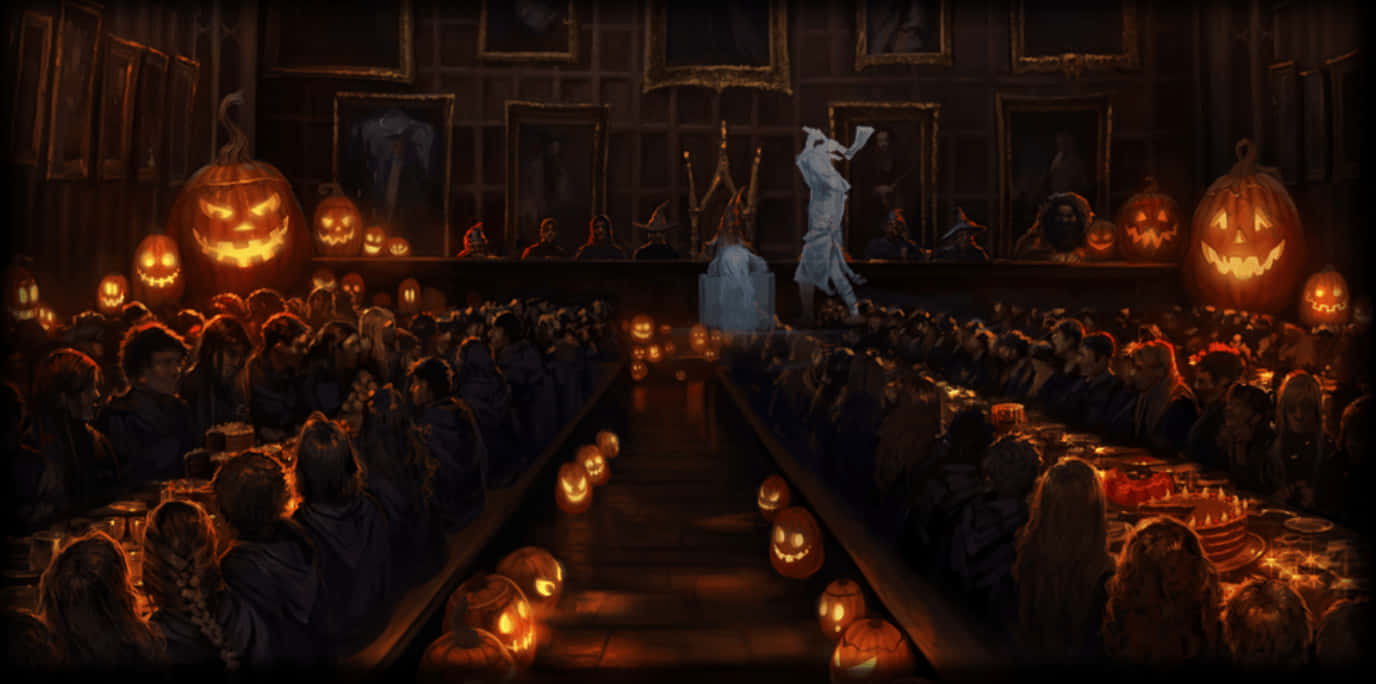 Harry Potter Halloween Glødende Gresskar Bakgrunner