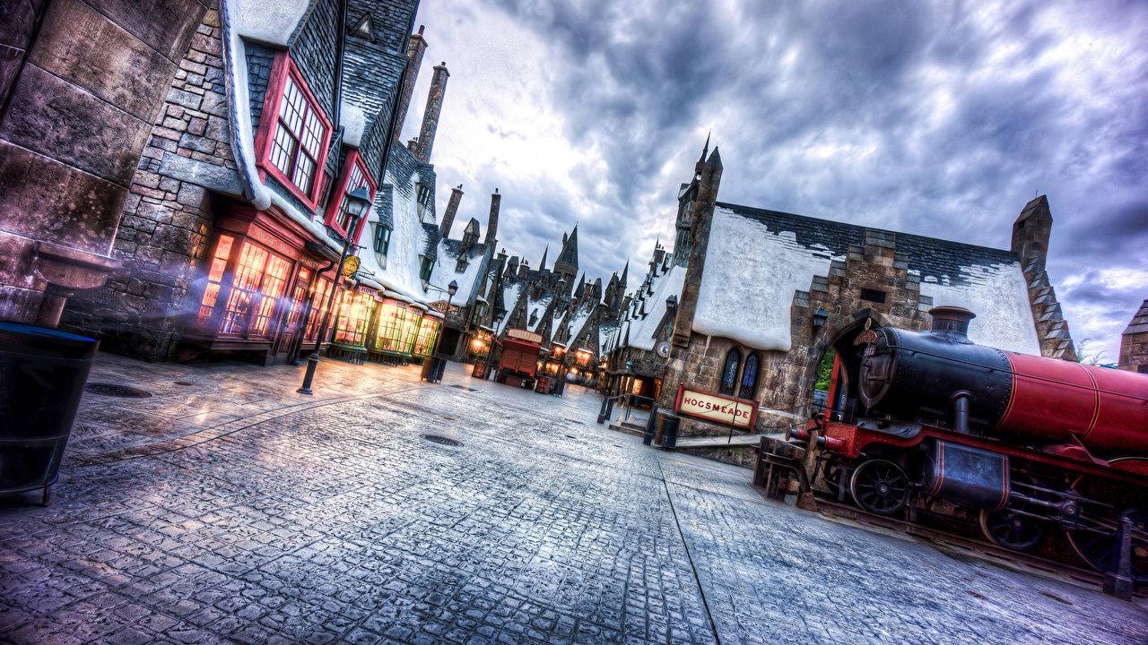 Harry Potter Hogsmeade Landsby Estetikk Bakgrunner