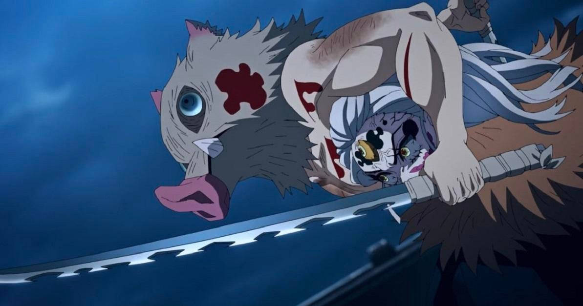 Hashibira Villsvin Demon Slayer Maske Bakgrunner