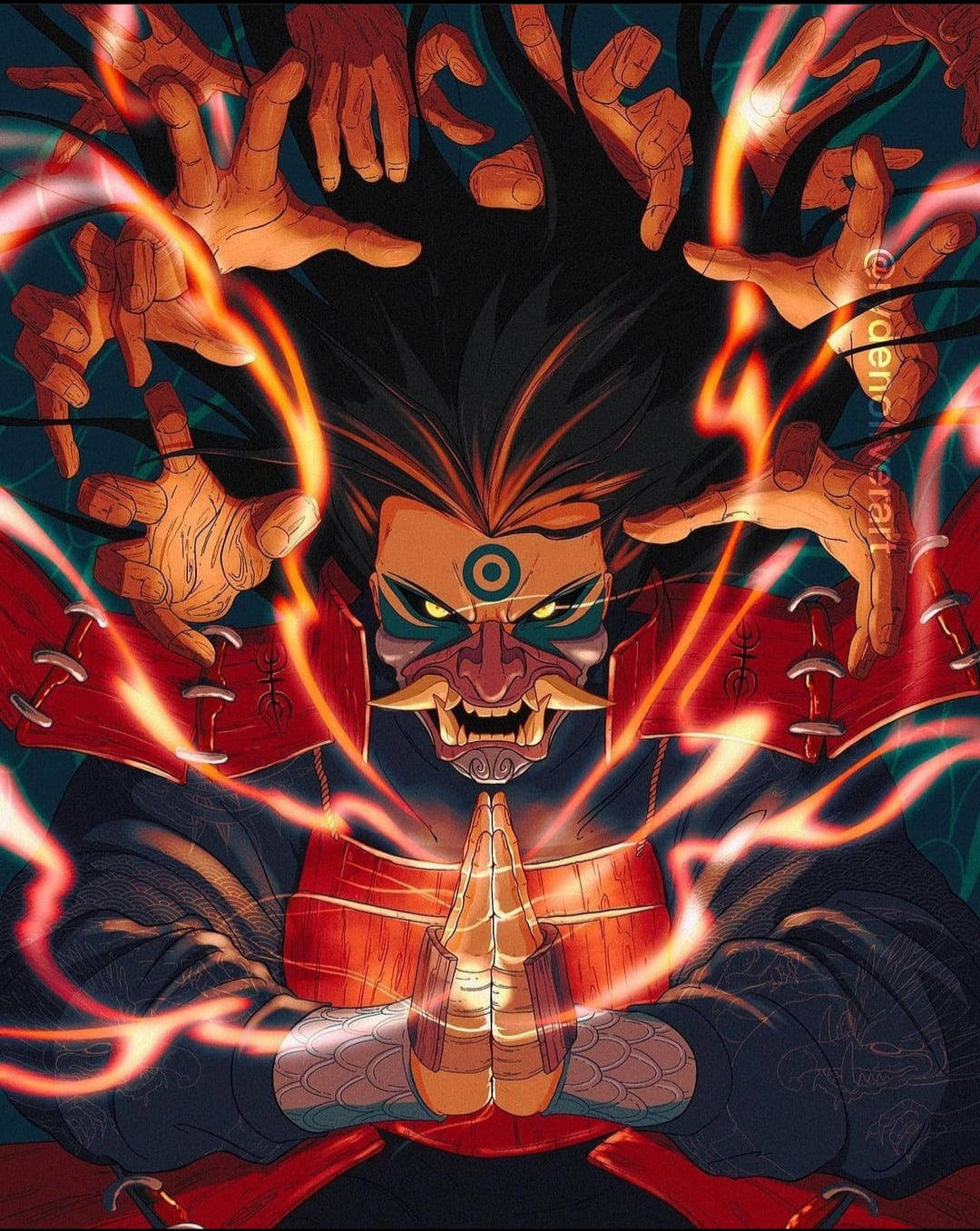 Hashirama Senju med foldede hender Bakgrunner