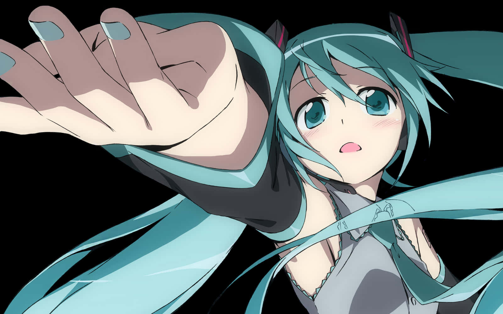 Hatsune Miku som strekker ut hånden Bakgrunner