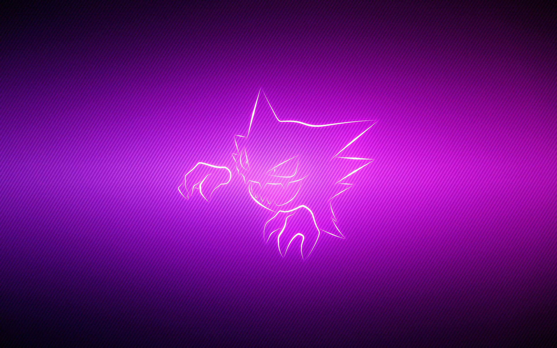 Neonfiolett kunstverk av Pokémon Haunter-bakgrunnsbilde.