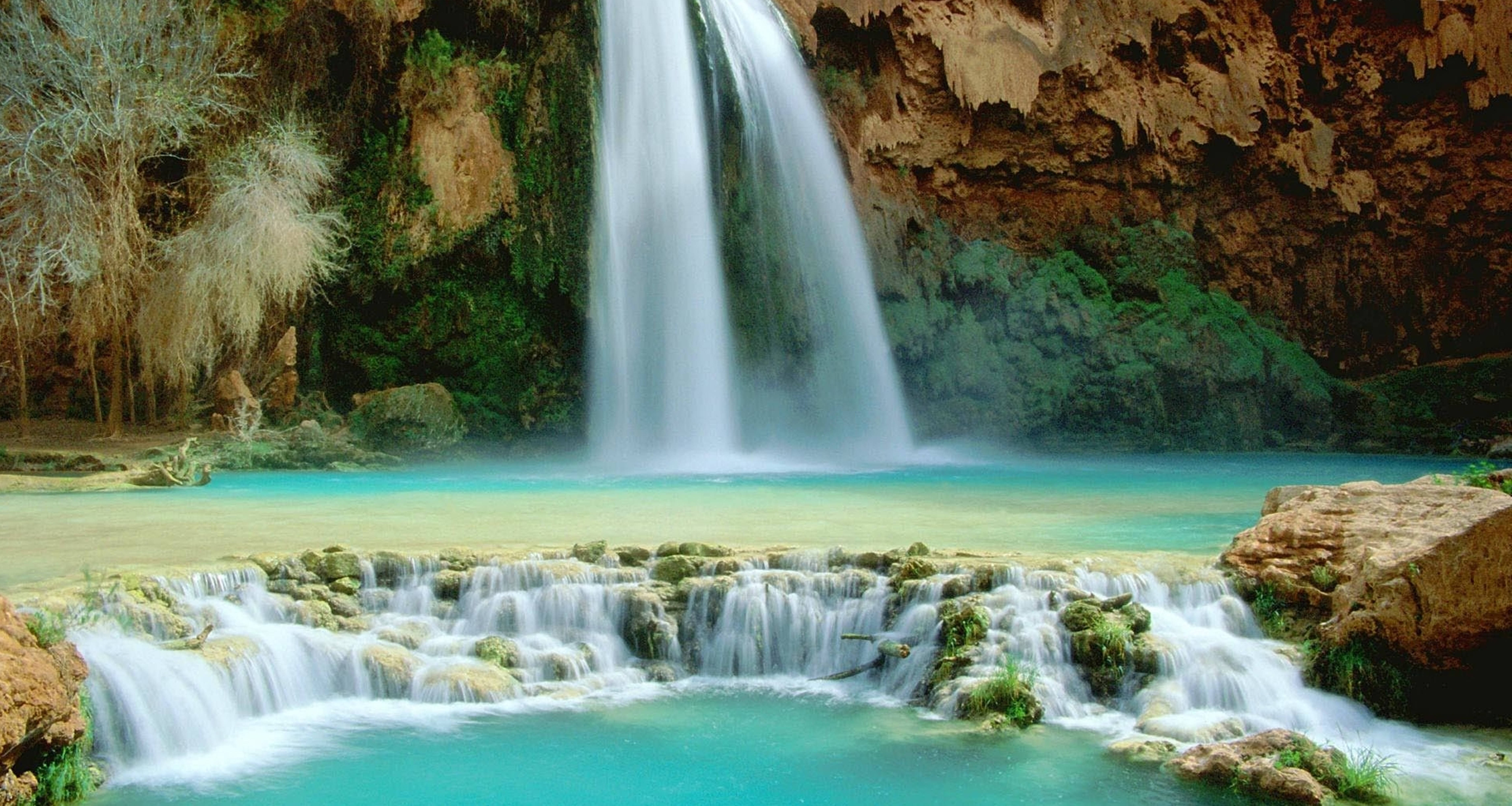 HD Vannfall av Havasu Falls Arizona USA Bakgrunner