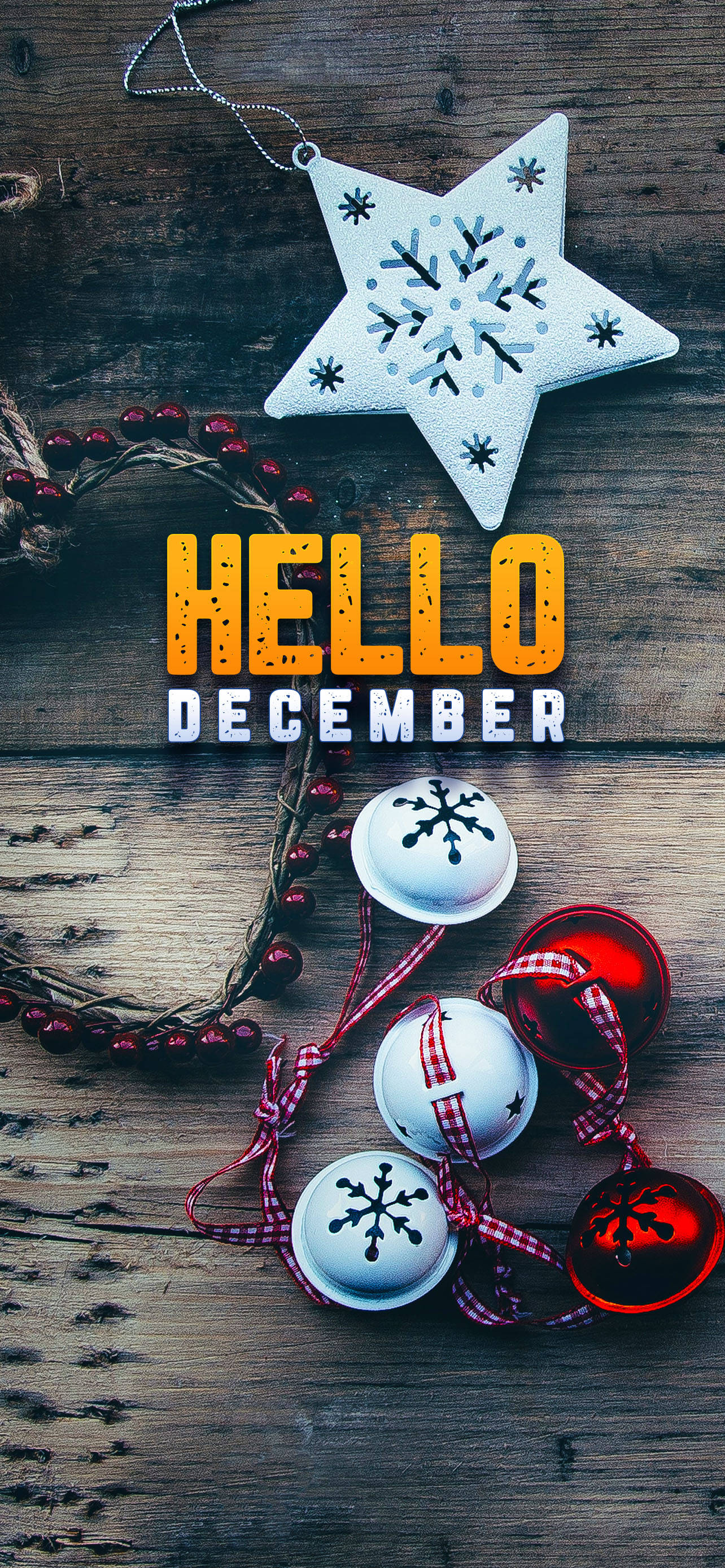 Hello December Holiday Ornaments Bakgrunner