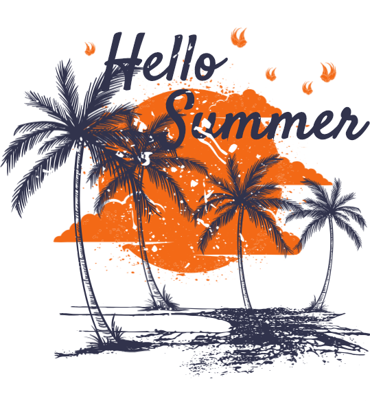 Hei Sommer Tropisk Grafikk Bakgrunner