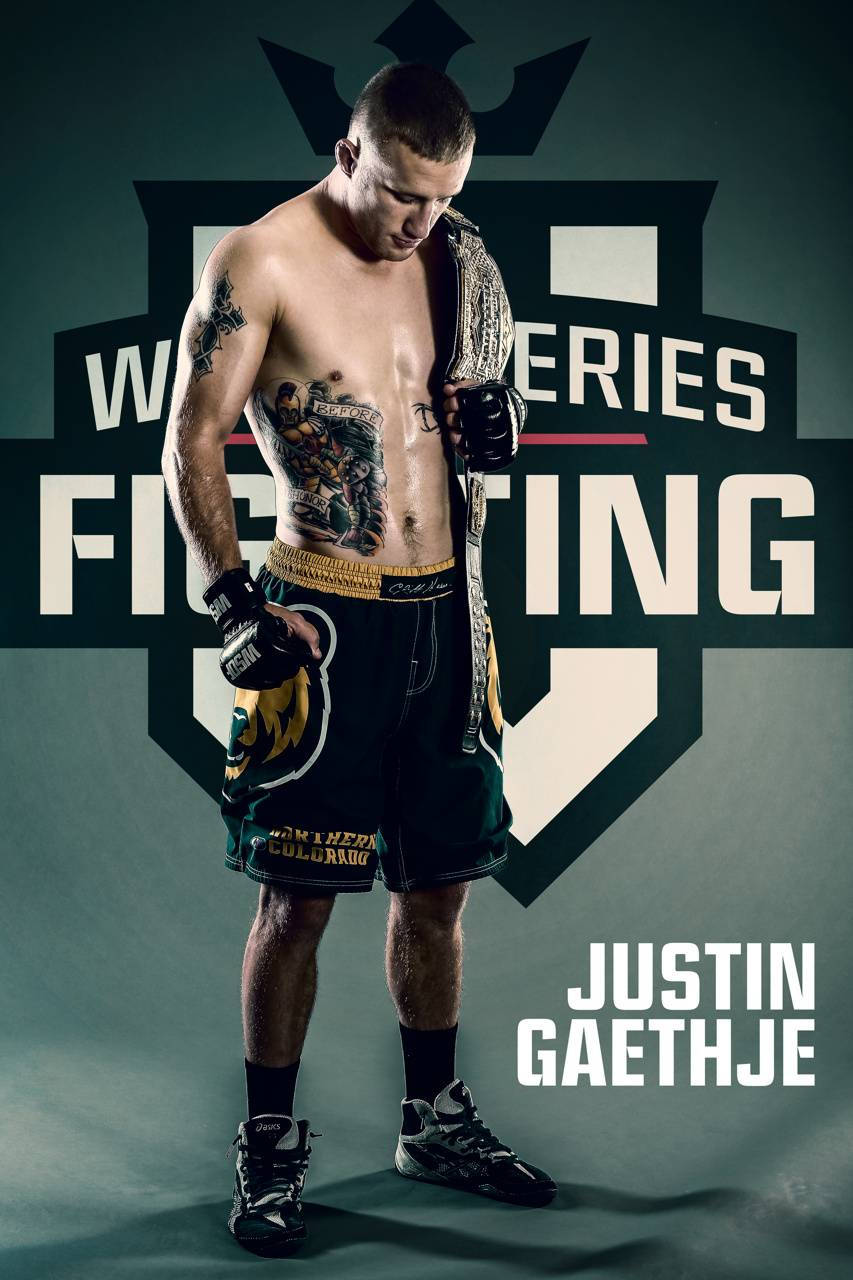 Helkropps-promobilde av Justin Gaethje Bakgrunner