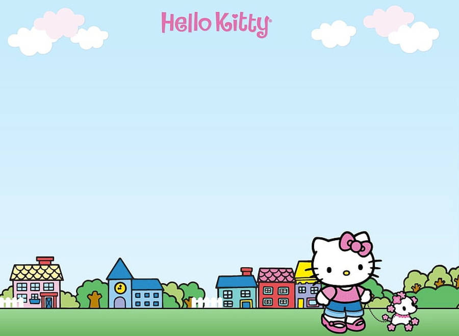Hello Kitty Aestetisk Spasertur Bakgrunner