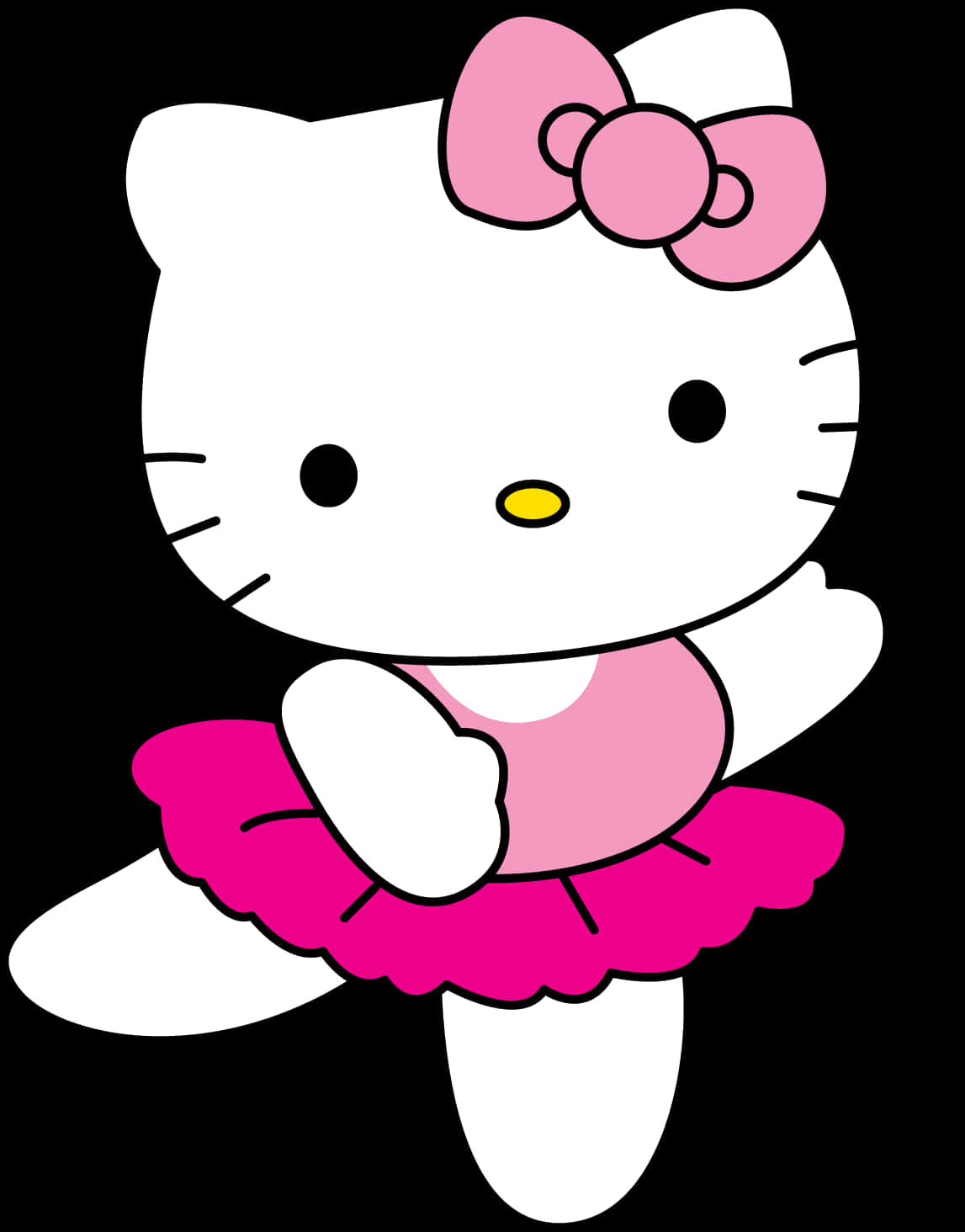 Hello Kitty Ballerina Vektor Bakgrunner