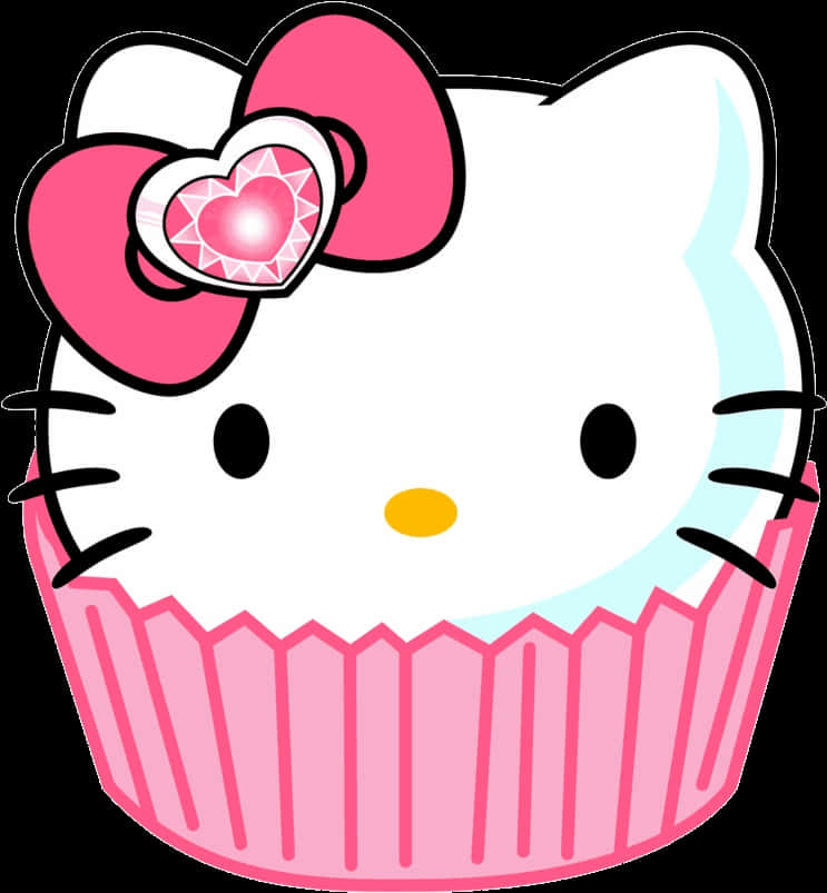 Hello Kitty Cupcake Grafikk Bakgrunner