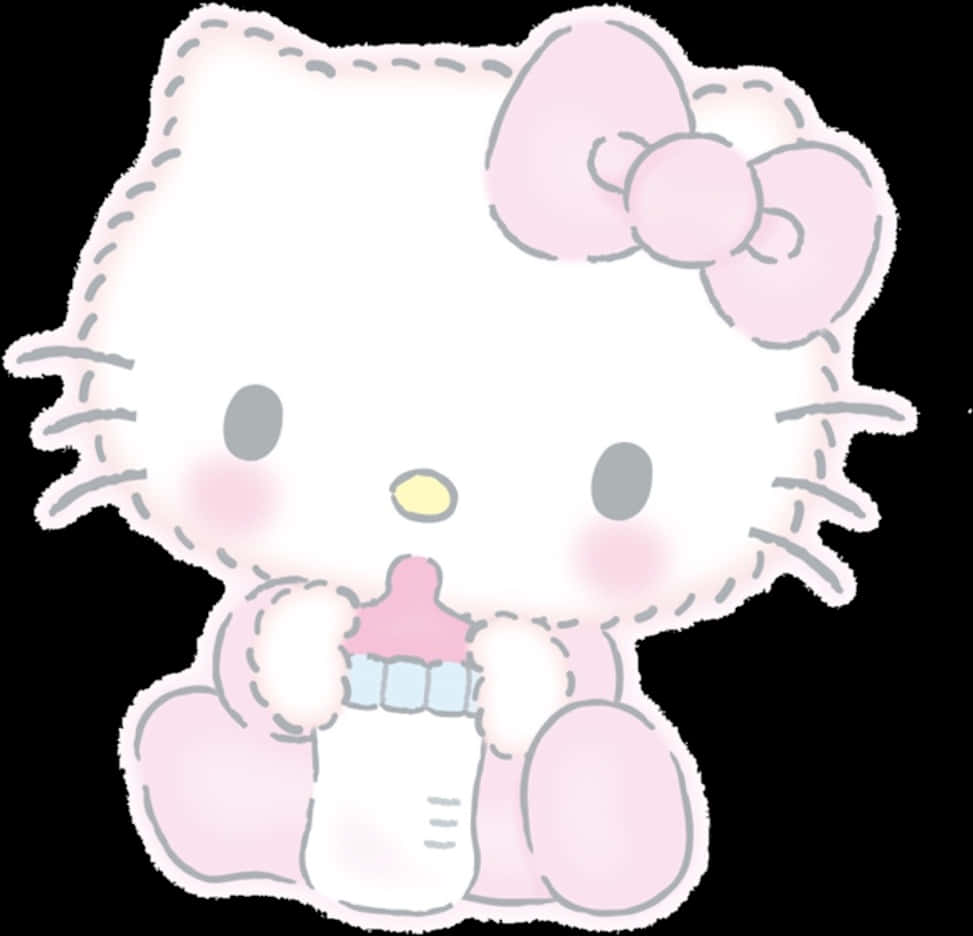 Hello Kitty drikker melk Bakgrunner