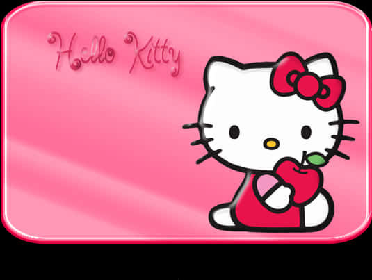 Rammer, Bilder og Bakgrunner - Hello Kitty med Eple, HD Png Nedlasting — Kule anime-GIF Bakgrunner