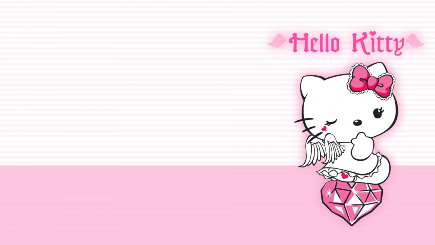 Hello Kitty Estetisk Diamant Bakgrunner