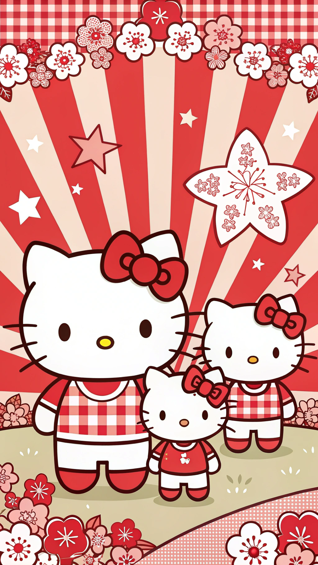 Hello Kitty-familiens EKSPLOSIVE stil Bakgrunner