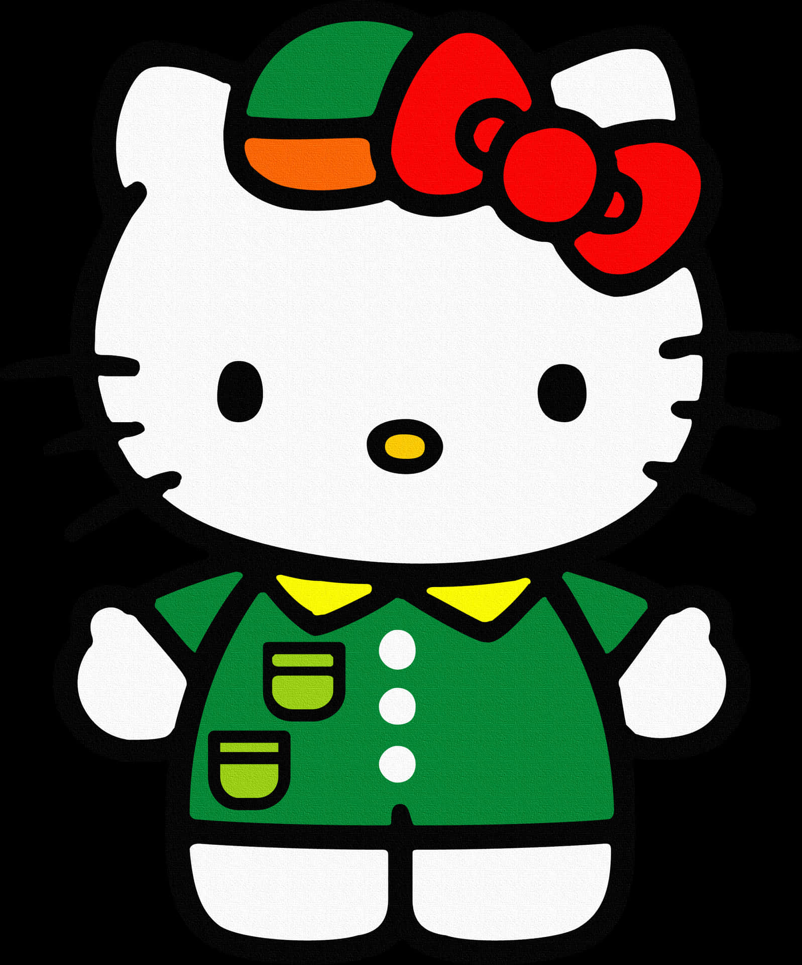 Hello Kitty grønt antrekk Bakgrunner