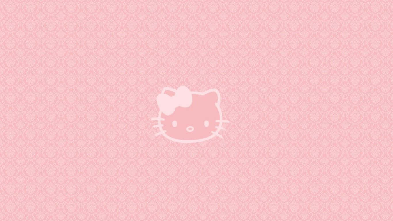 Hello Kitty Grunge Rosa Aestetisk Laptop Bakgrunner