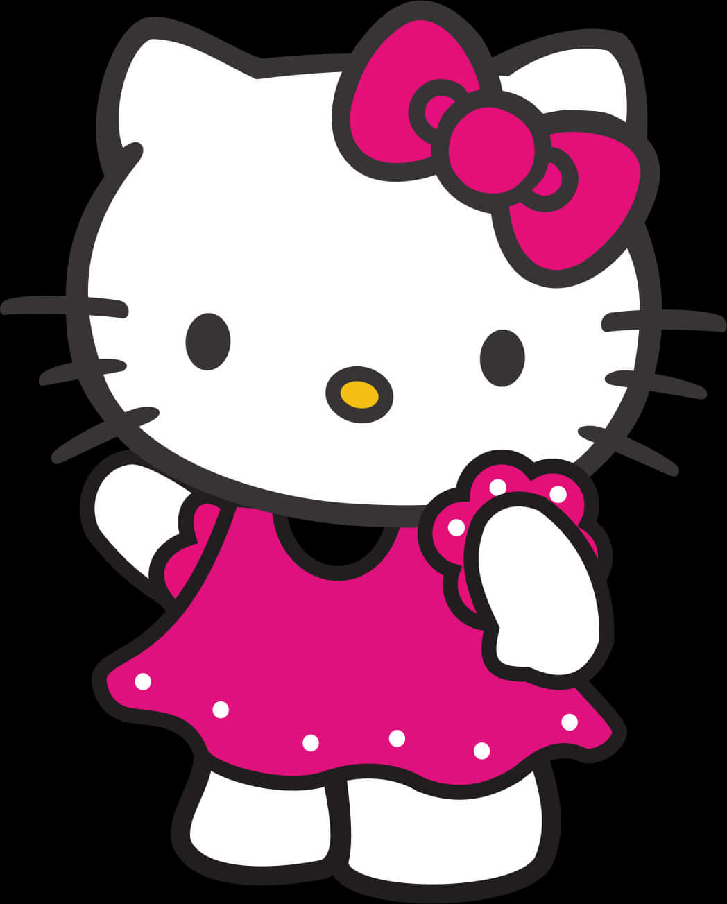 Hello Kitty i rosa kjole Bakgrunner