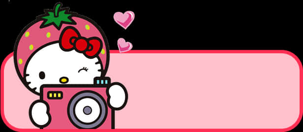 Hello Kitty Jordbærkamera Bakgrunner